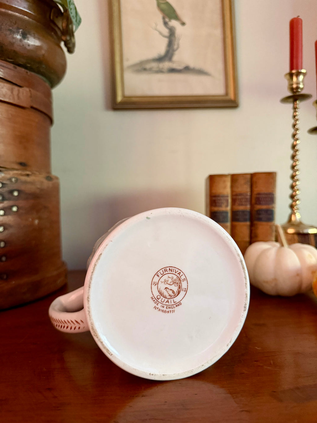 Vintage Furnivals "Quail Brown" Transferware Pitcher