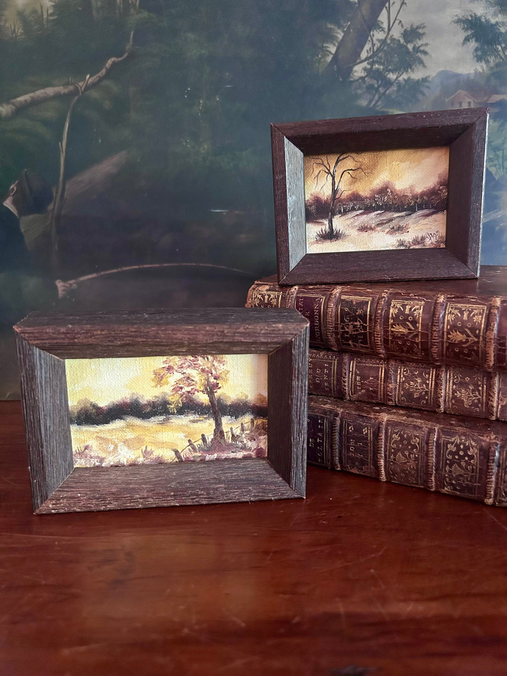 Set of two Small Landscape Paintings