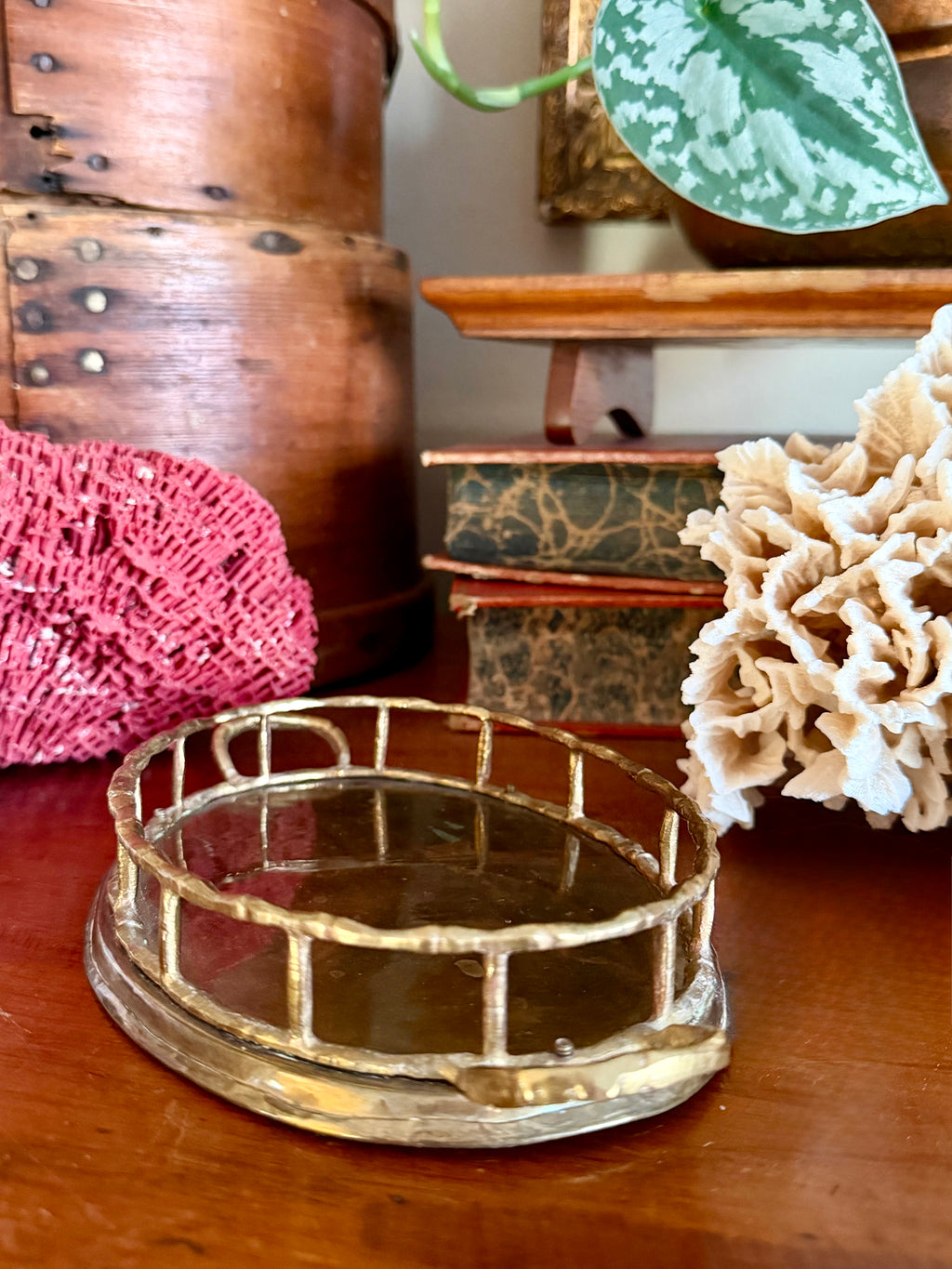 Small Brass Bamboo Style Tray
