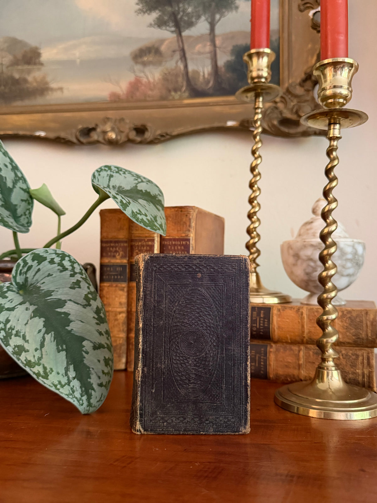 Pocket Size Antique Book: The Poetical Works of Mrs. Hemans (1845)