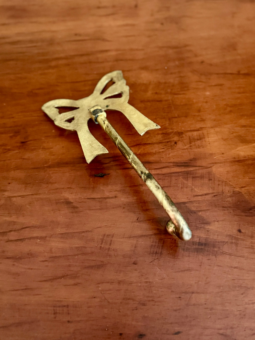 Vintage Brass Bow Hook