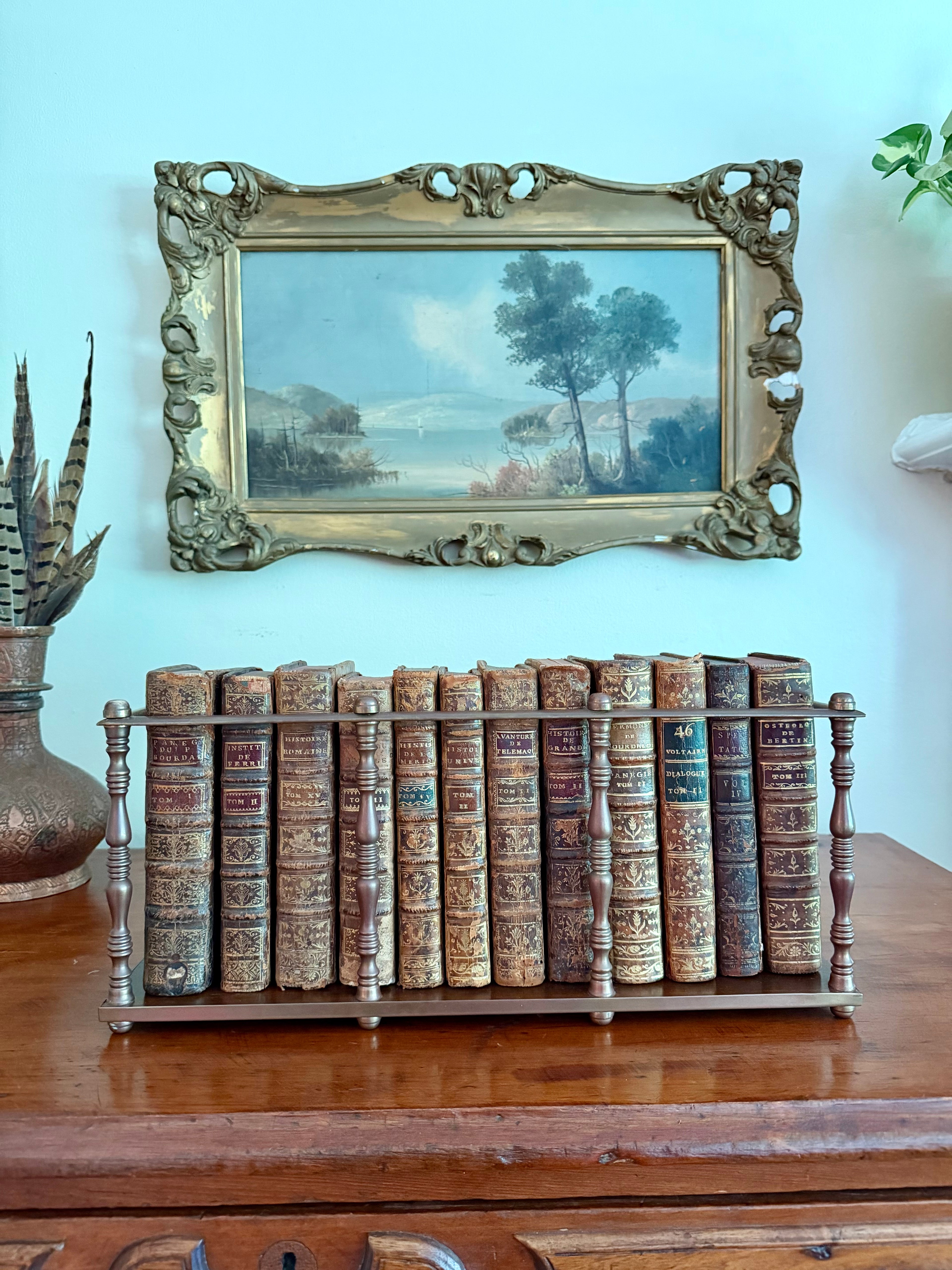 Brass Desktop Book Shelf/Rack