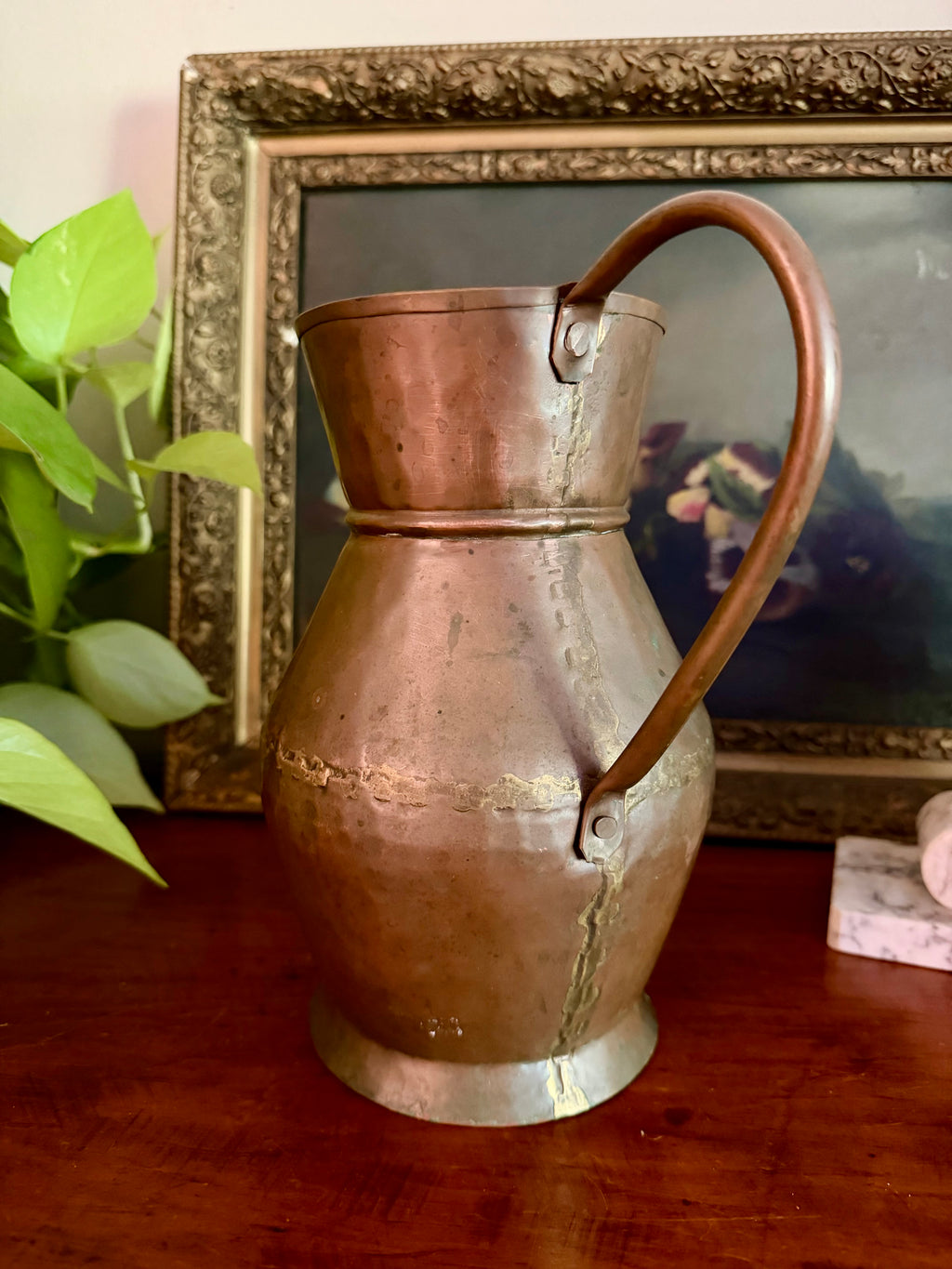 Vintage Hand-Hammered Copper Pitcher
