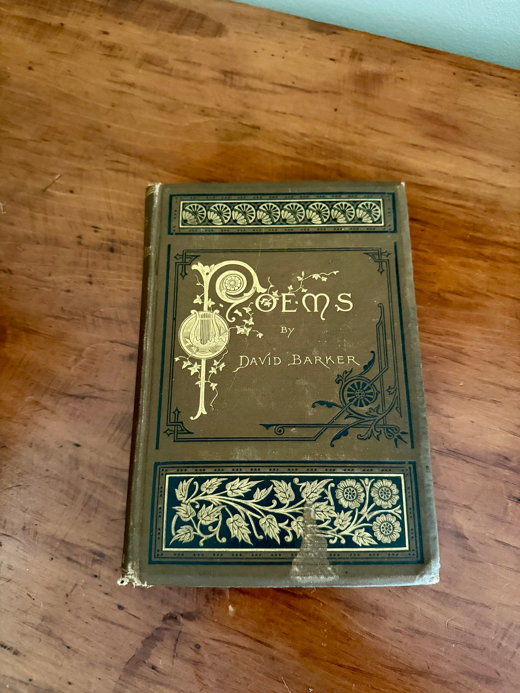 Antique Book: Poems by David Barker (1866)
