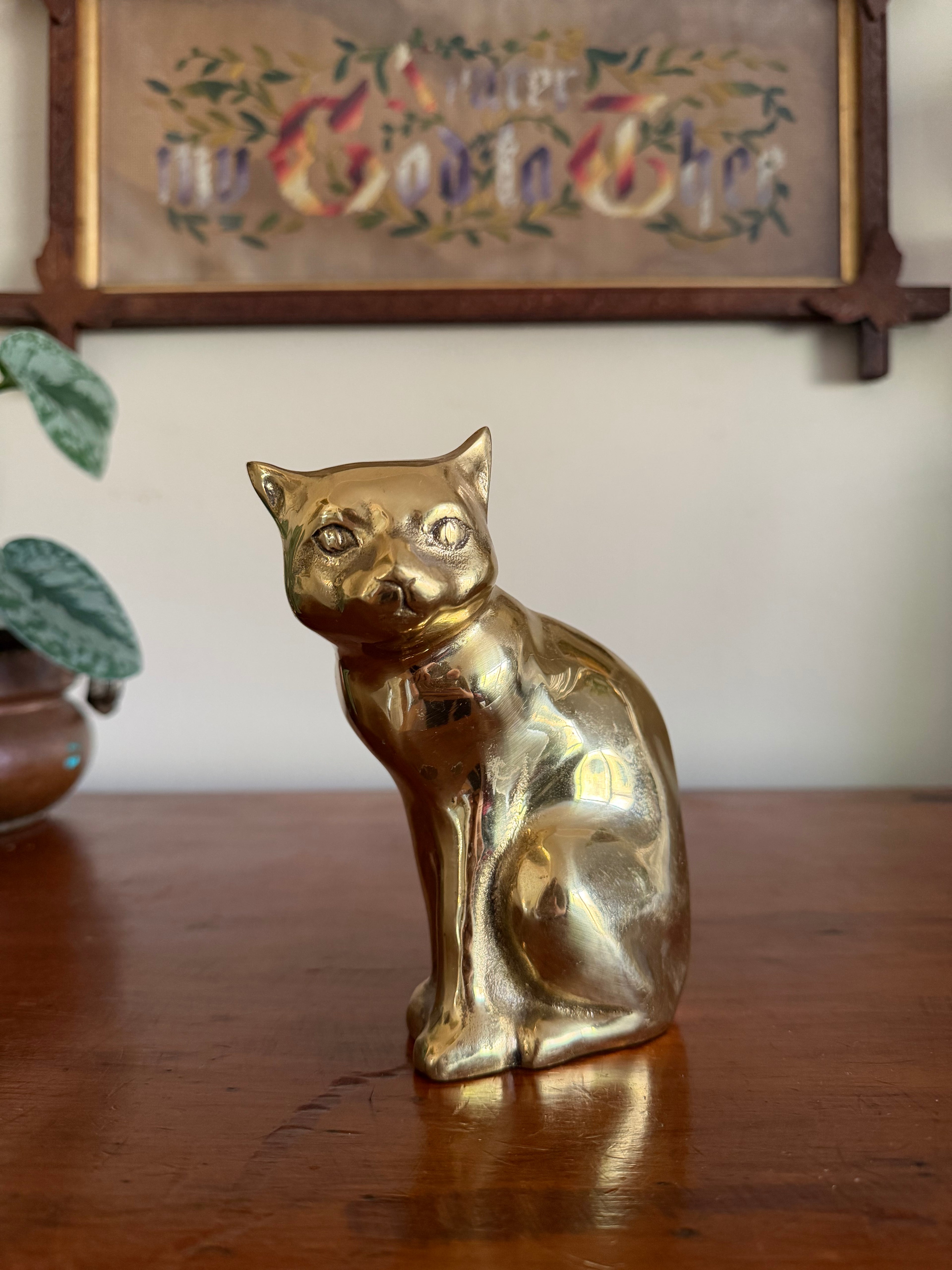 Solid Brass Cat