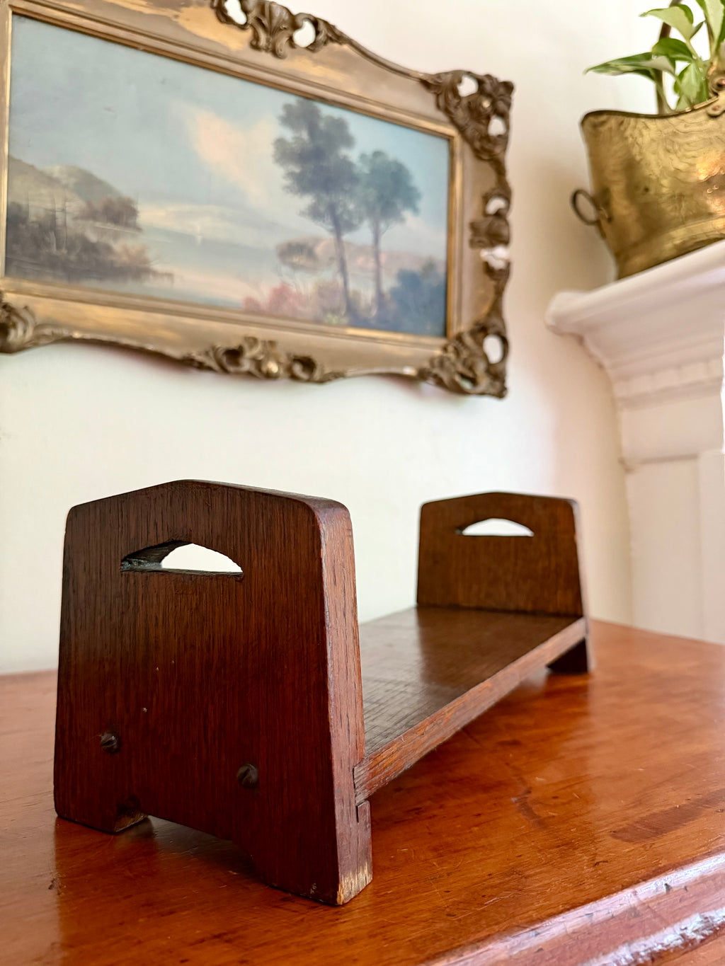 Antique Solid Oak Shelf/Riser