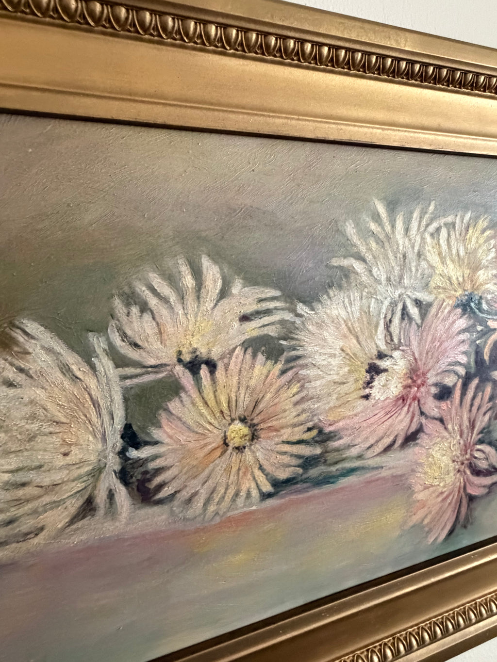 Antique Floral Oil Painting