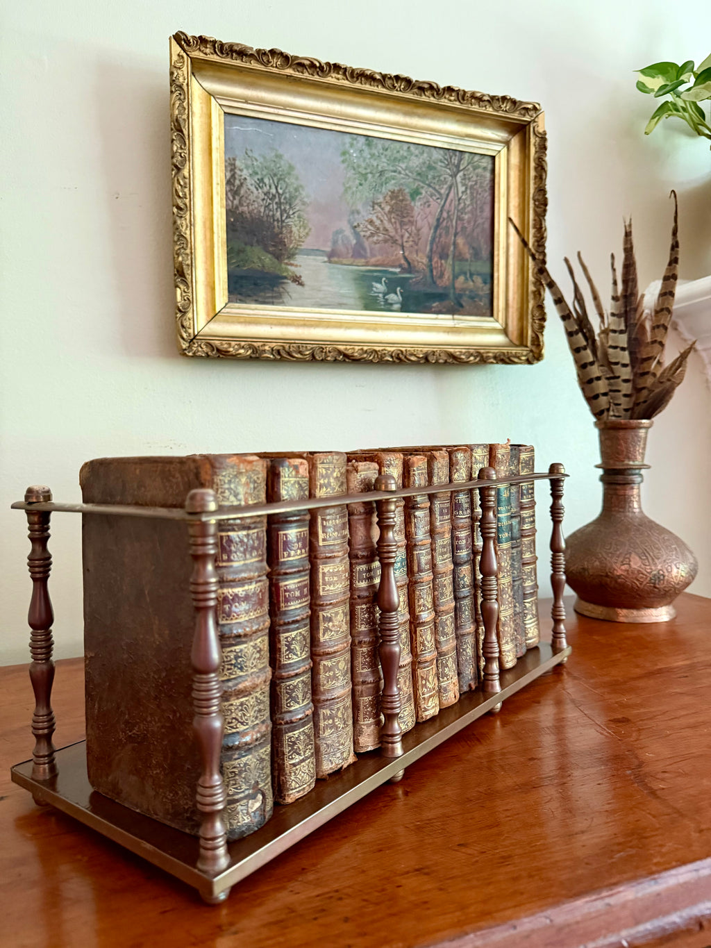 Brass Desktop Book Shelf/Rack