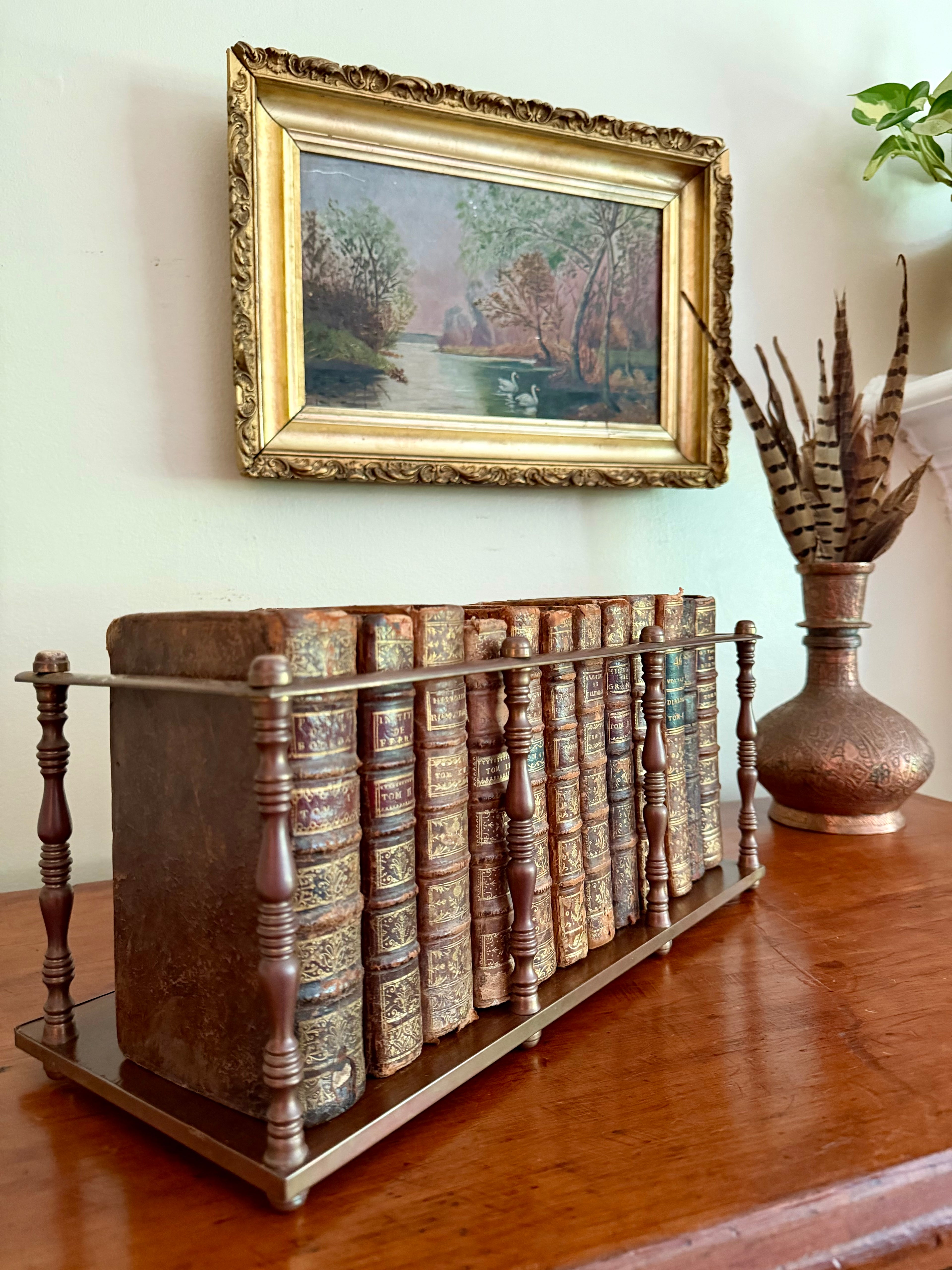 Brass Desktop Book Shelf/Rack