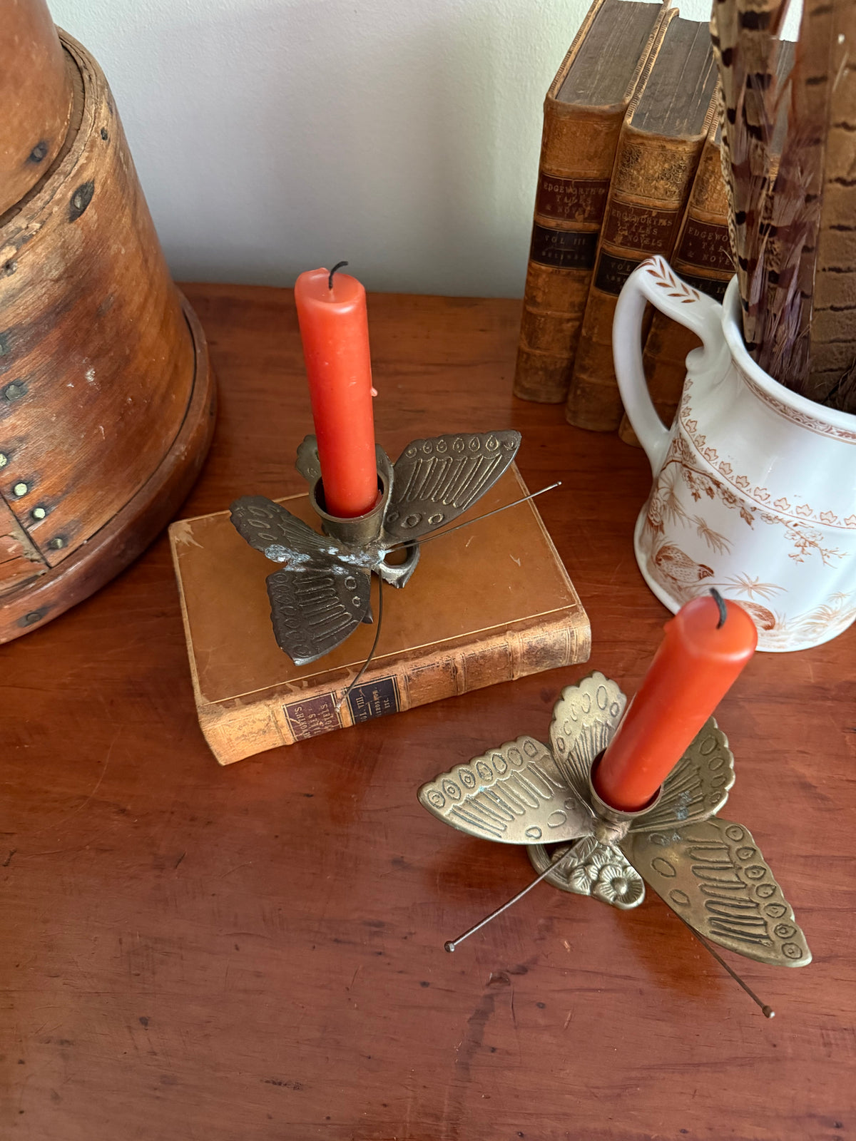 Brass Butterfly Candle Holders