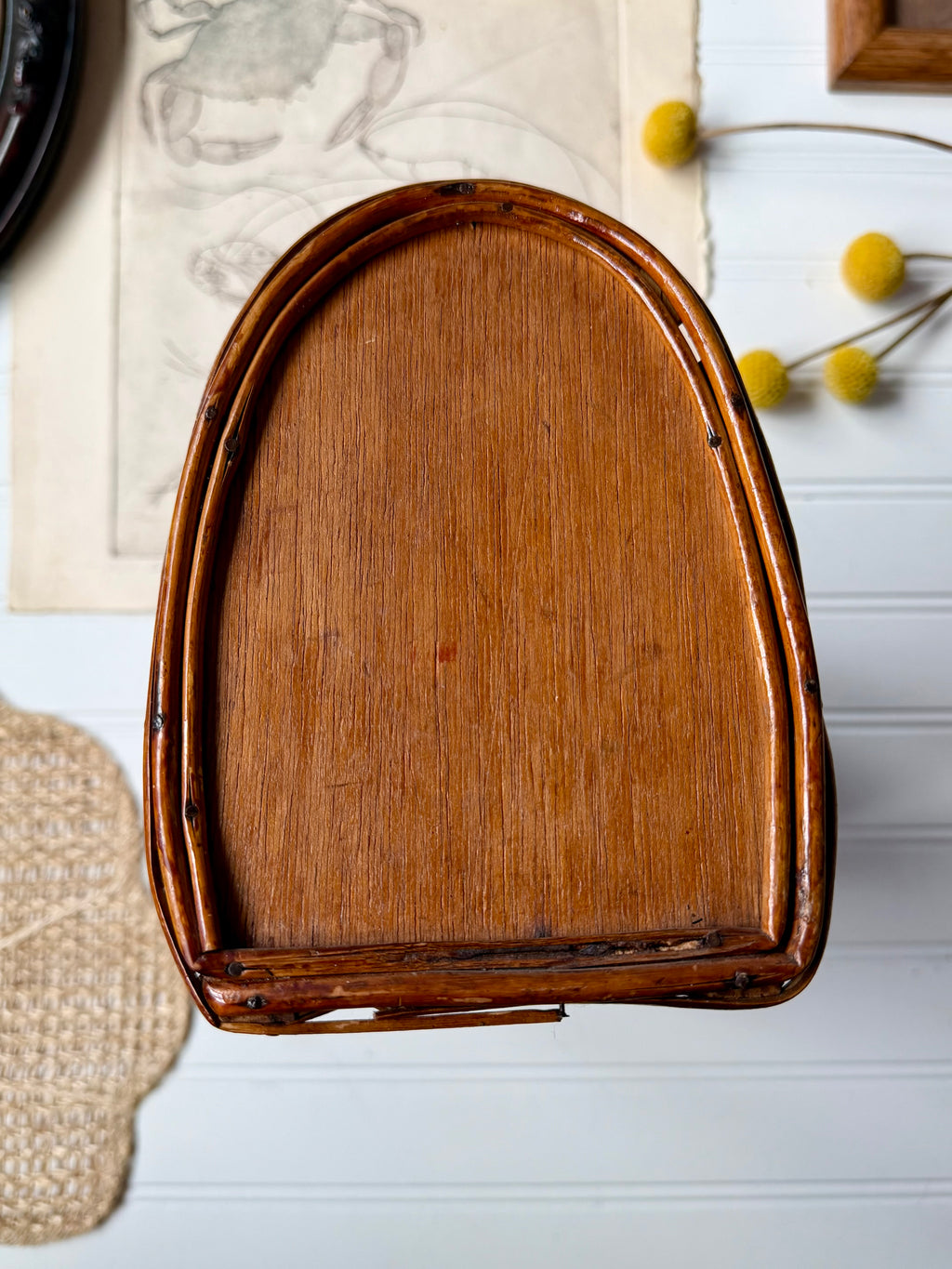 Vintage Wicker and Bamboo Basket