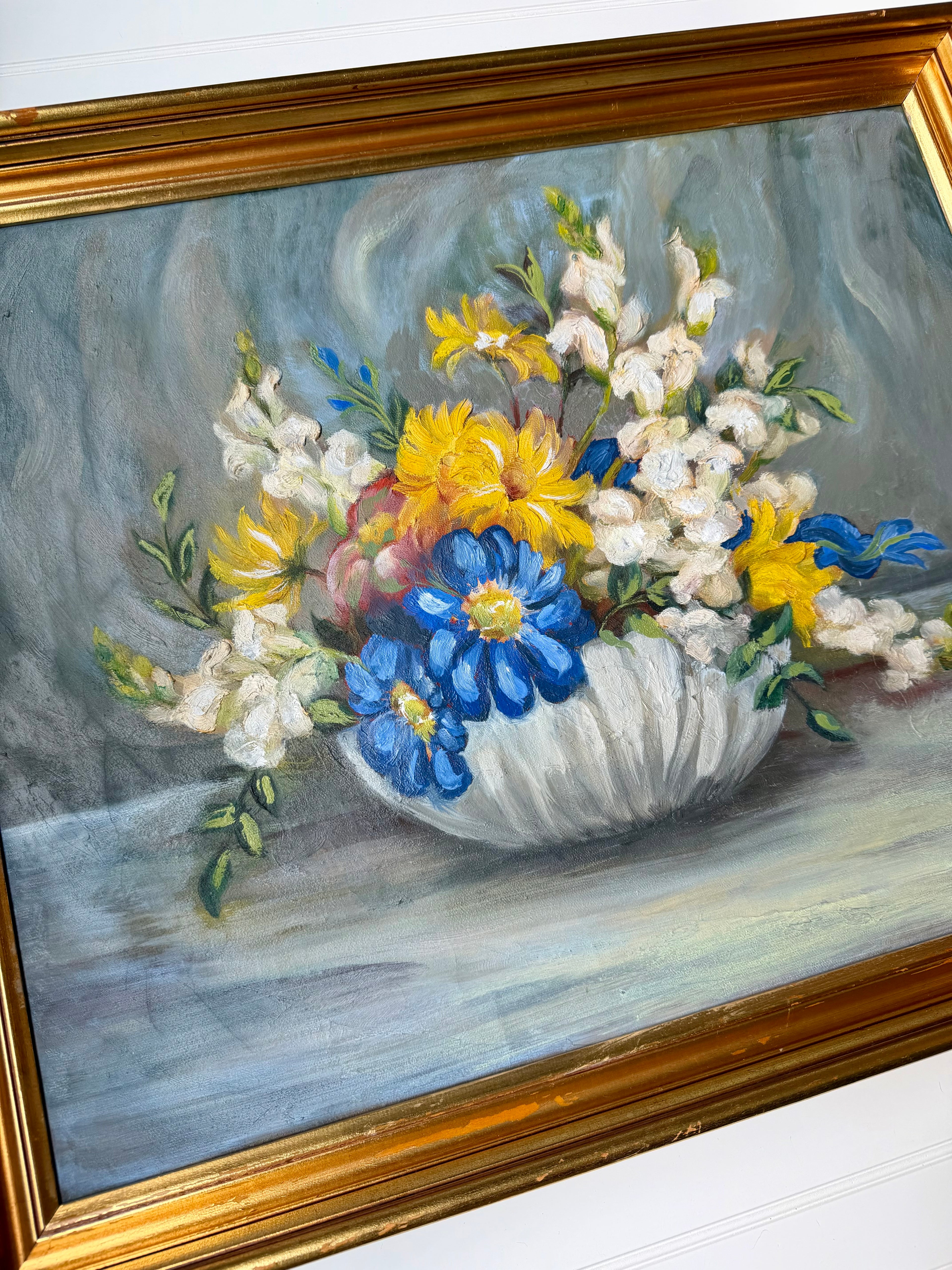 Vintage Floral On Canvas