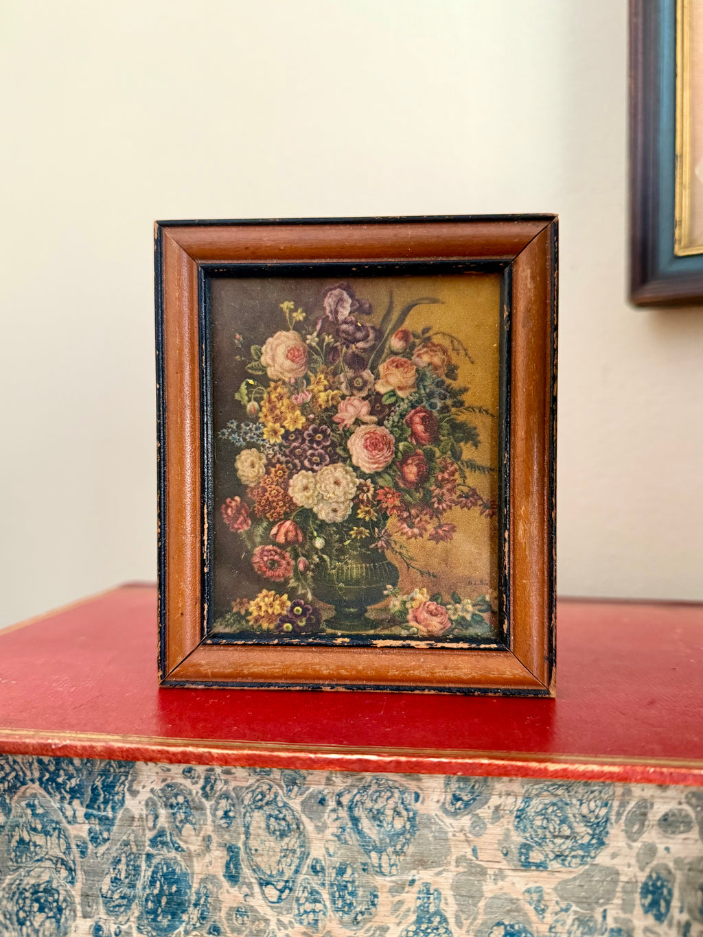 Small Vintage Framed Floral Art