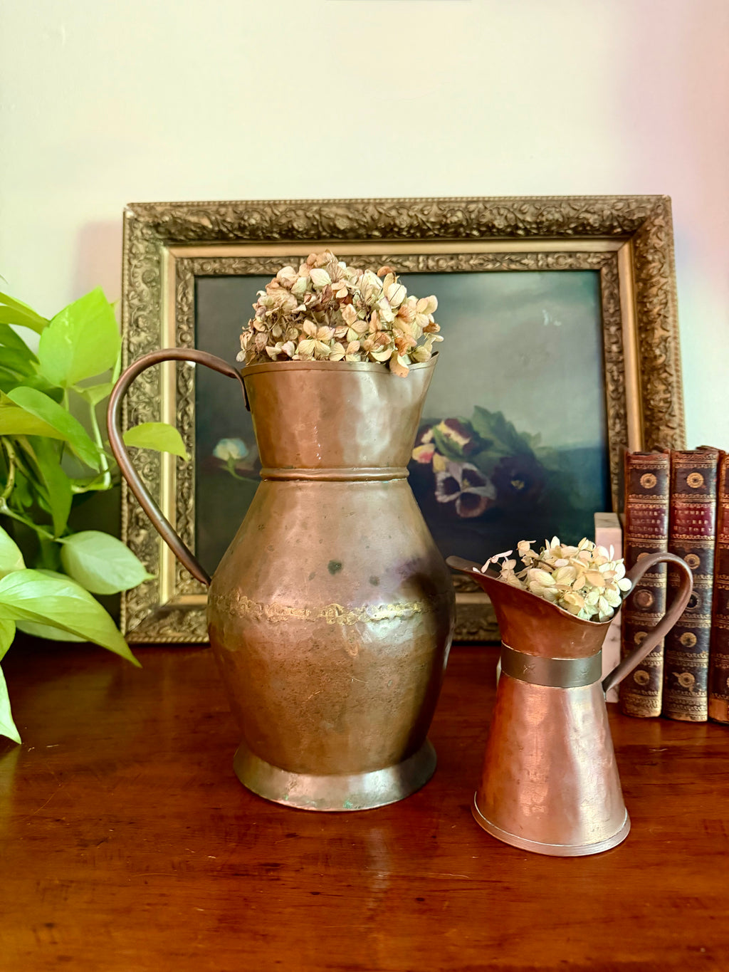 Vintage Hand-Hammered Copper Pitcher