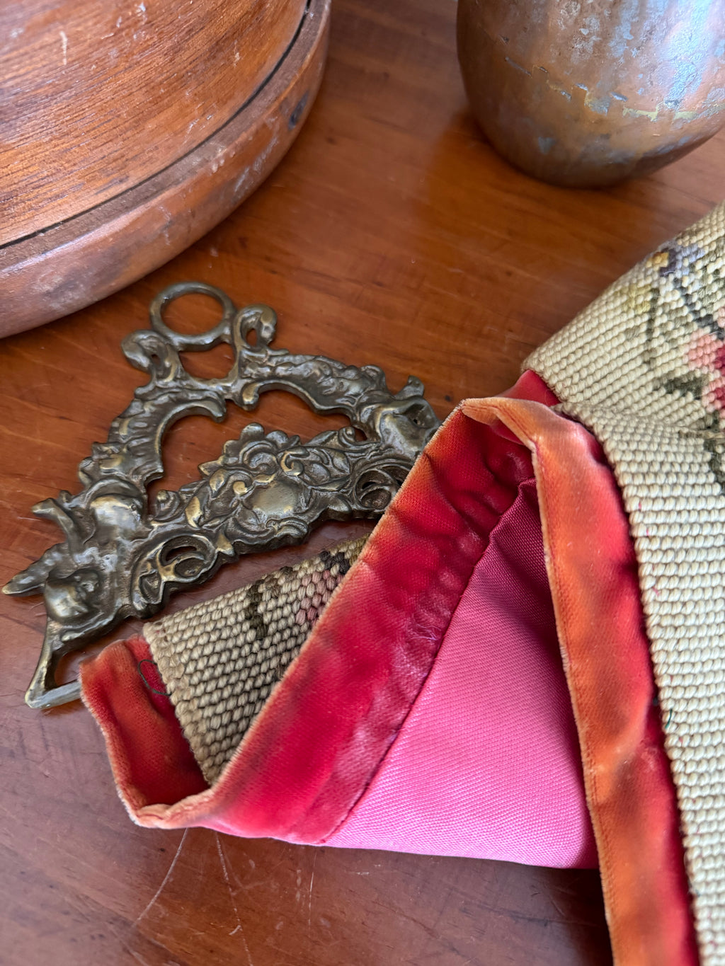 Floral Needle Point Bell Pull