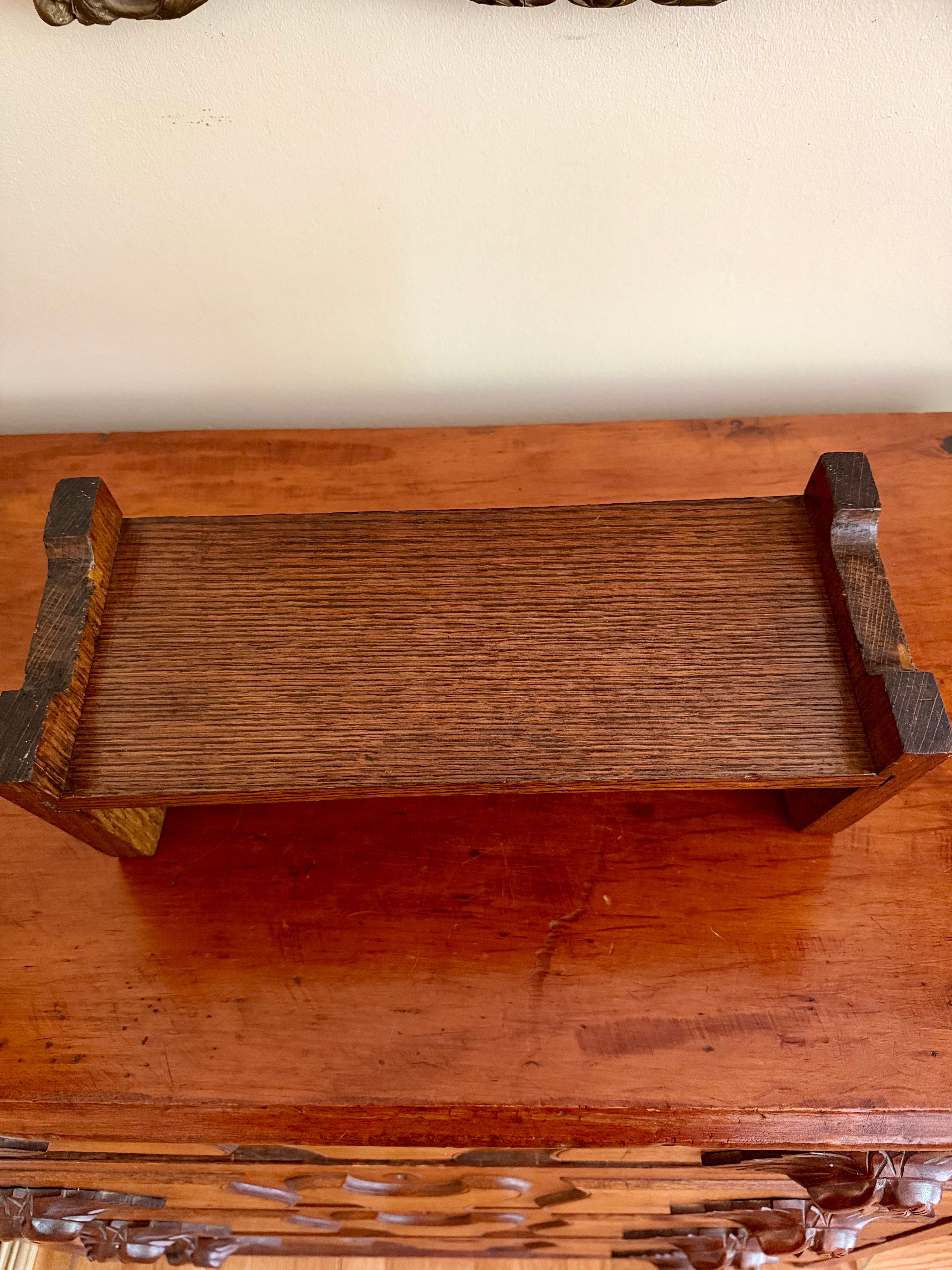 Antique Solid Oak Shelf/Riser