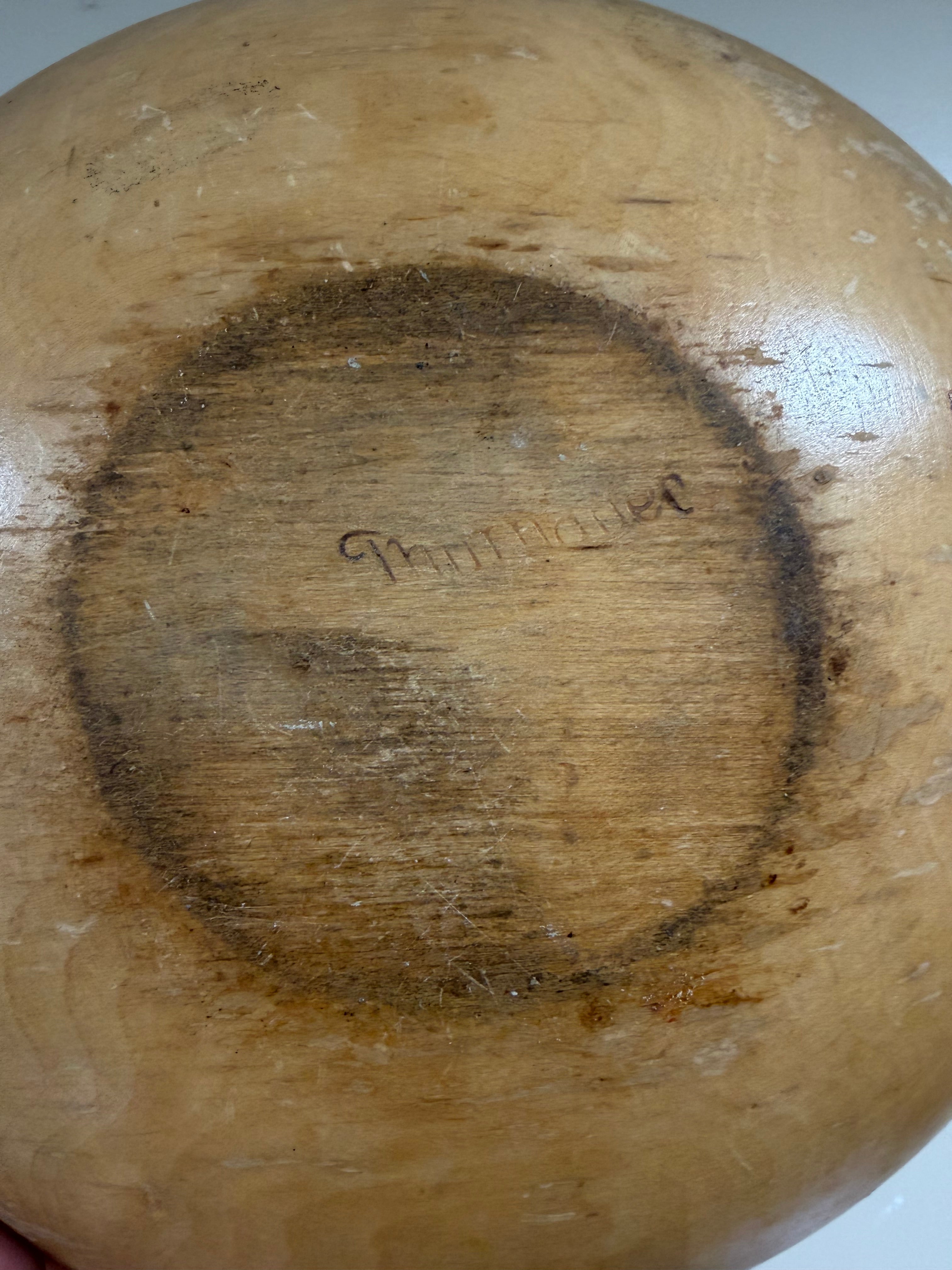 Signed Wooden Bowl