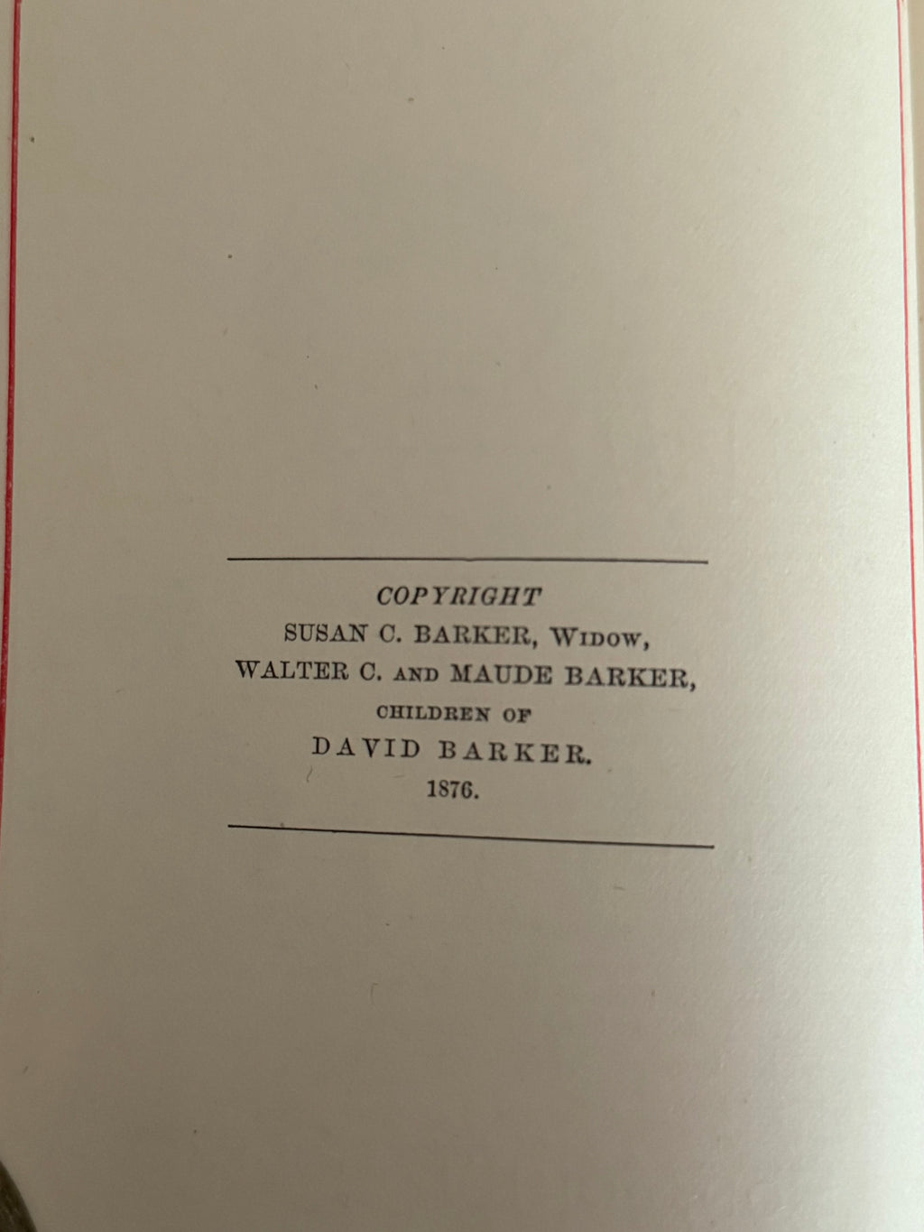 Antique Book: Poems by David Barker (1866)