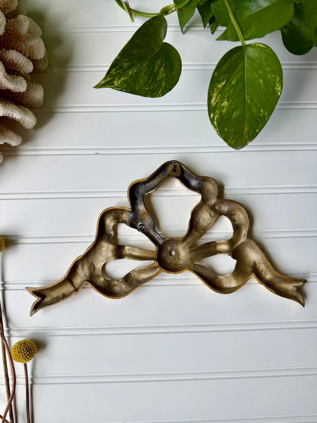 Brass Bow Pediment