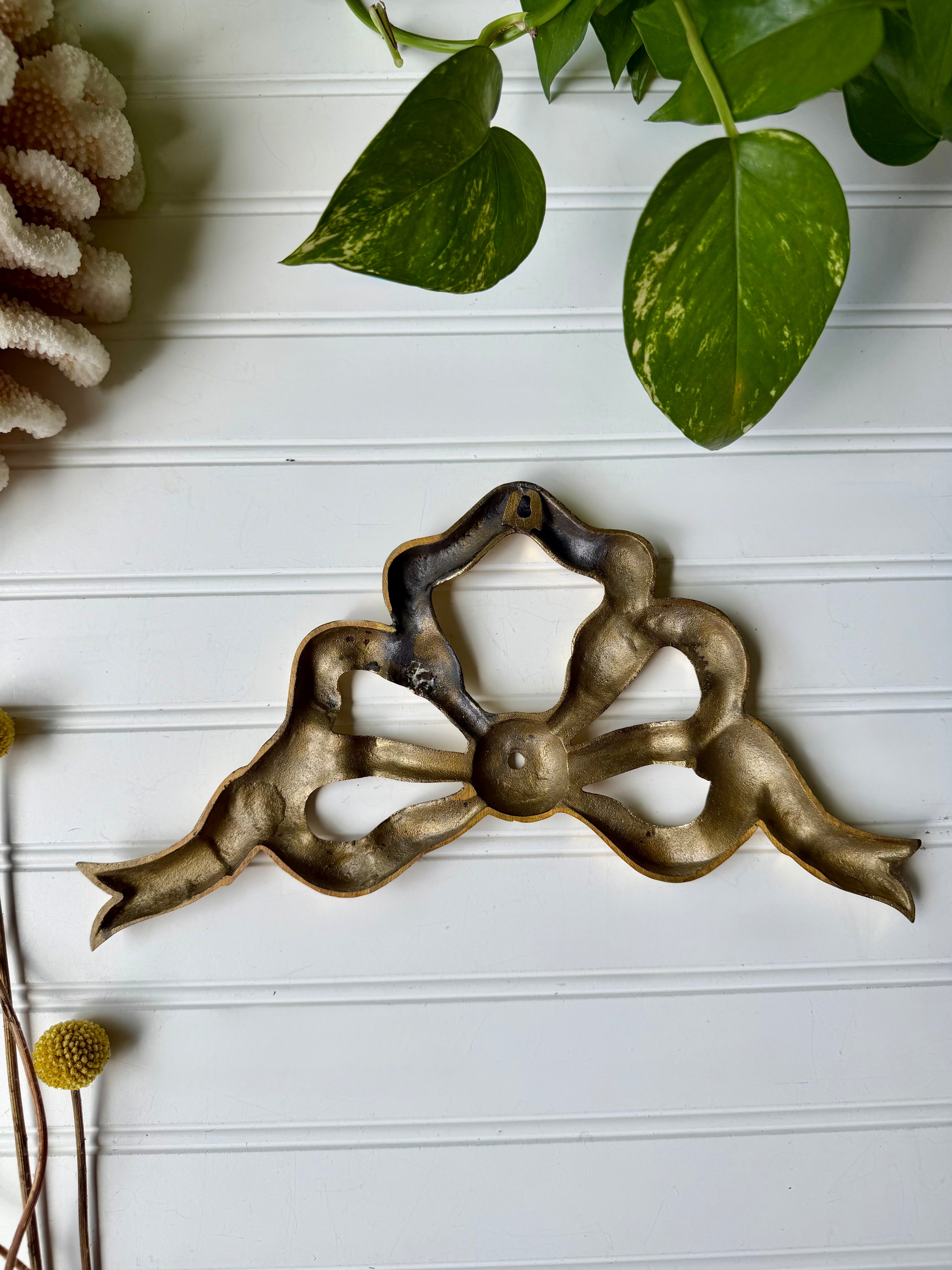 Brass Bow Pediment