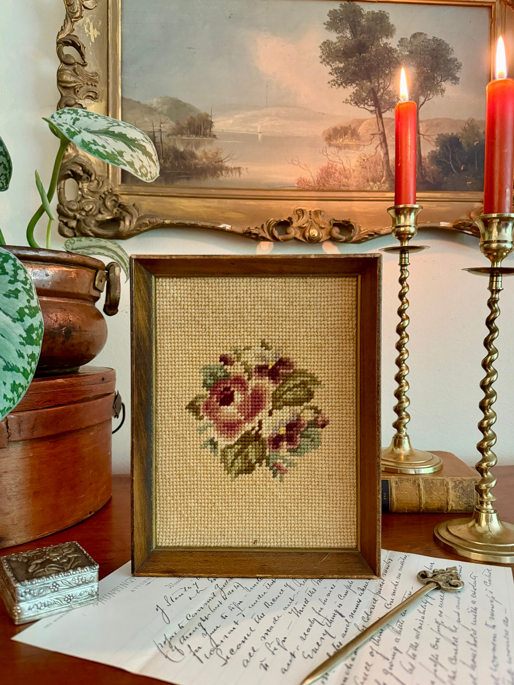 Small Floral Needle Point