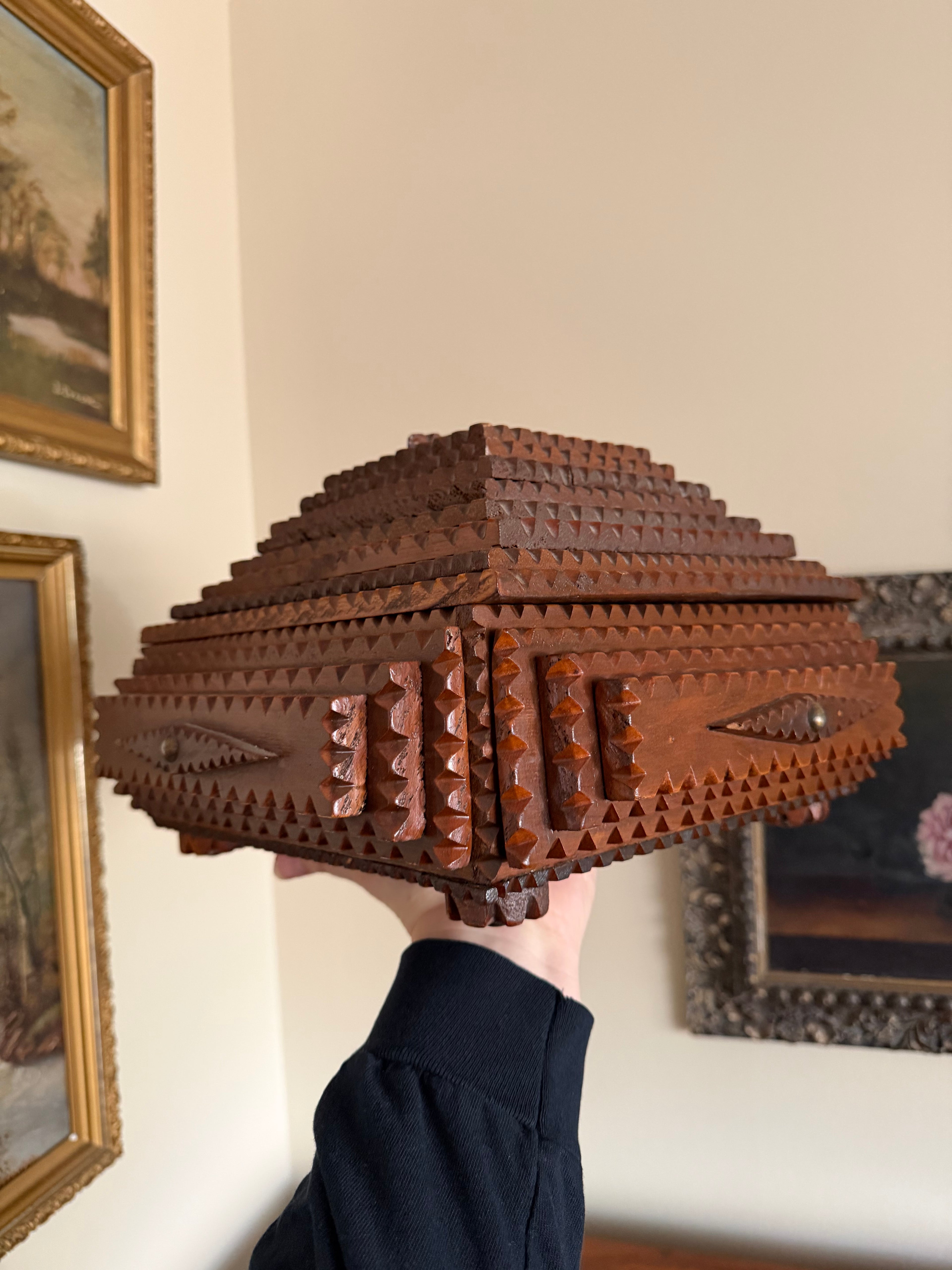 Antique Tramp Art Box