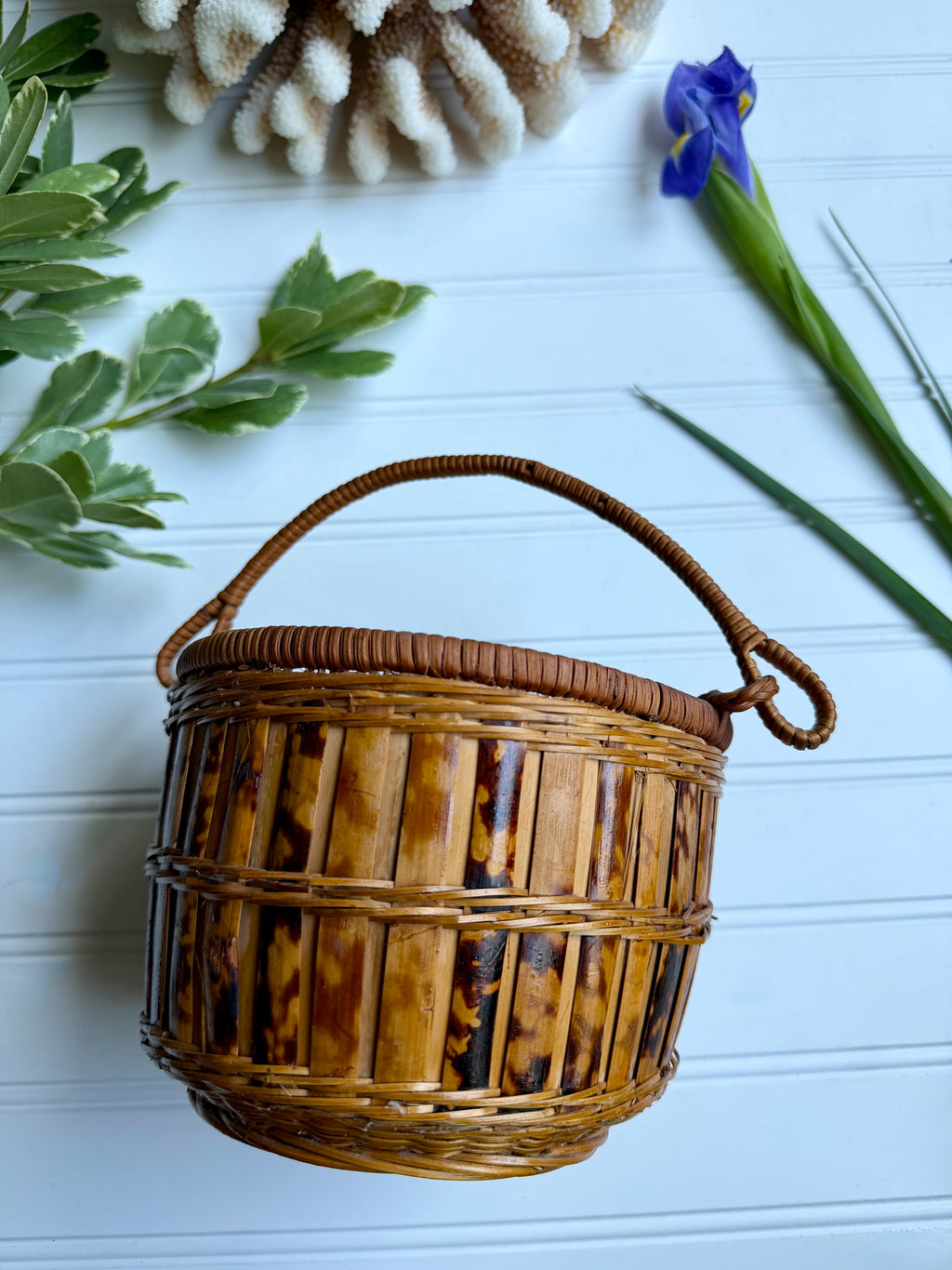 Burnt Bamboo Basket