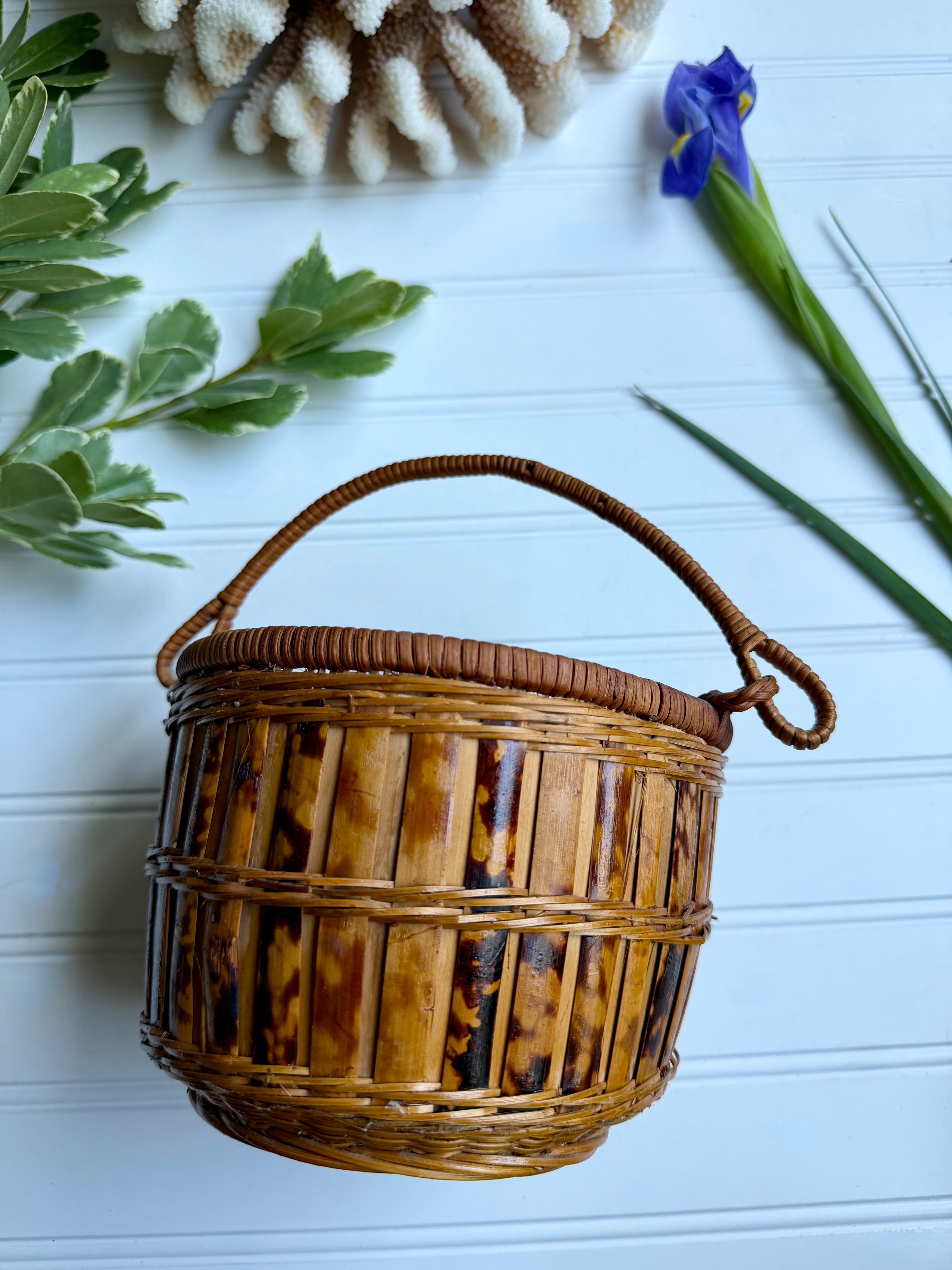 Burnt Bamboo Basket