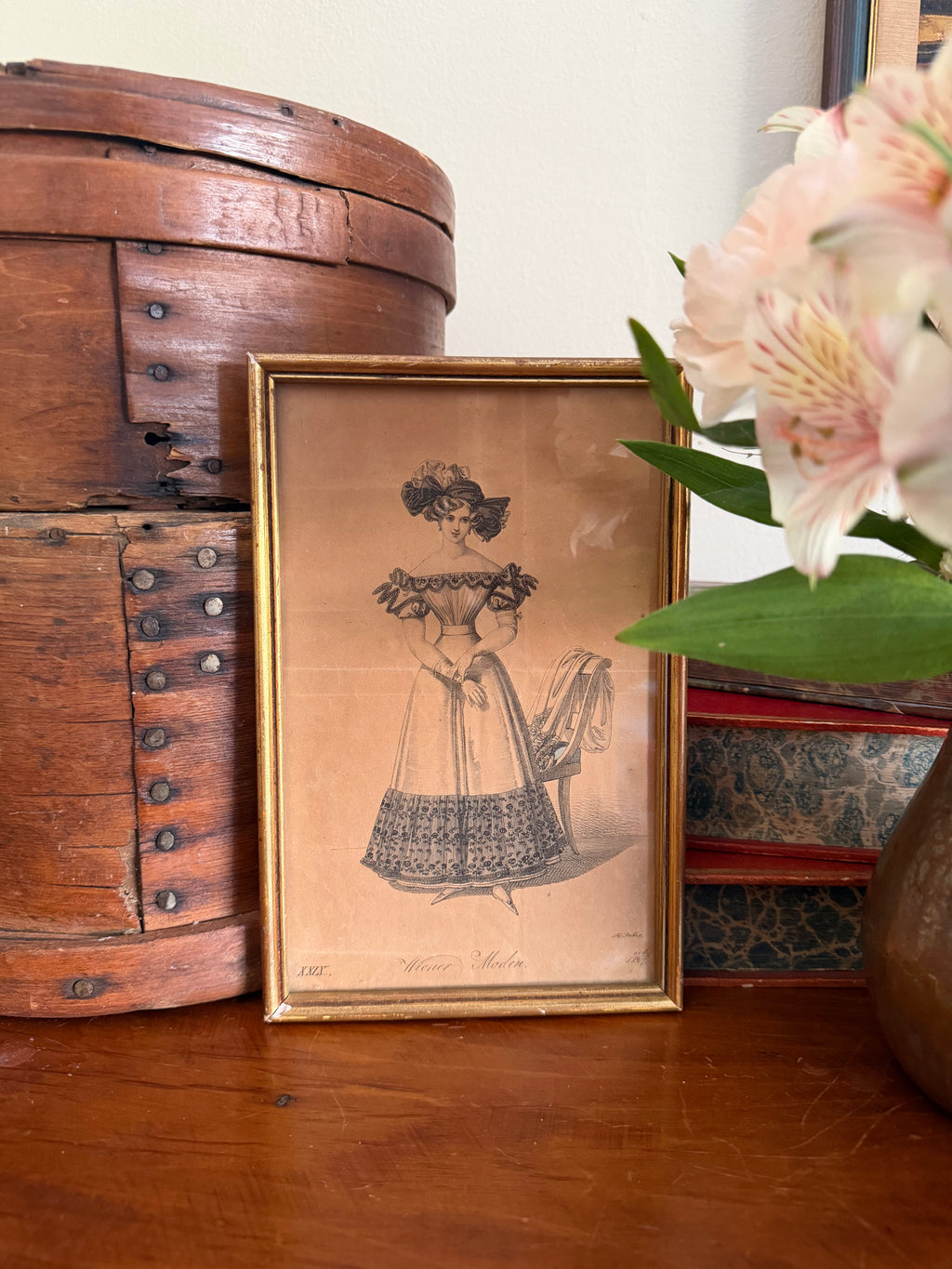 Antique Hand-Colored Fashion Engraving
