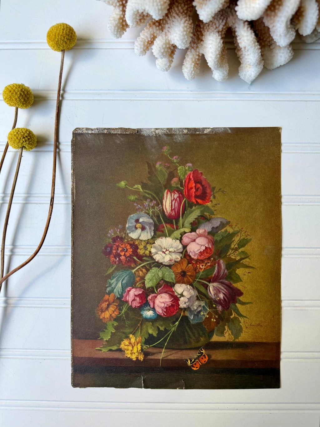 Moody Floral Print No. 1305 Printed in Switzerland