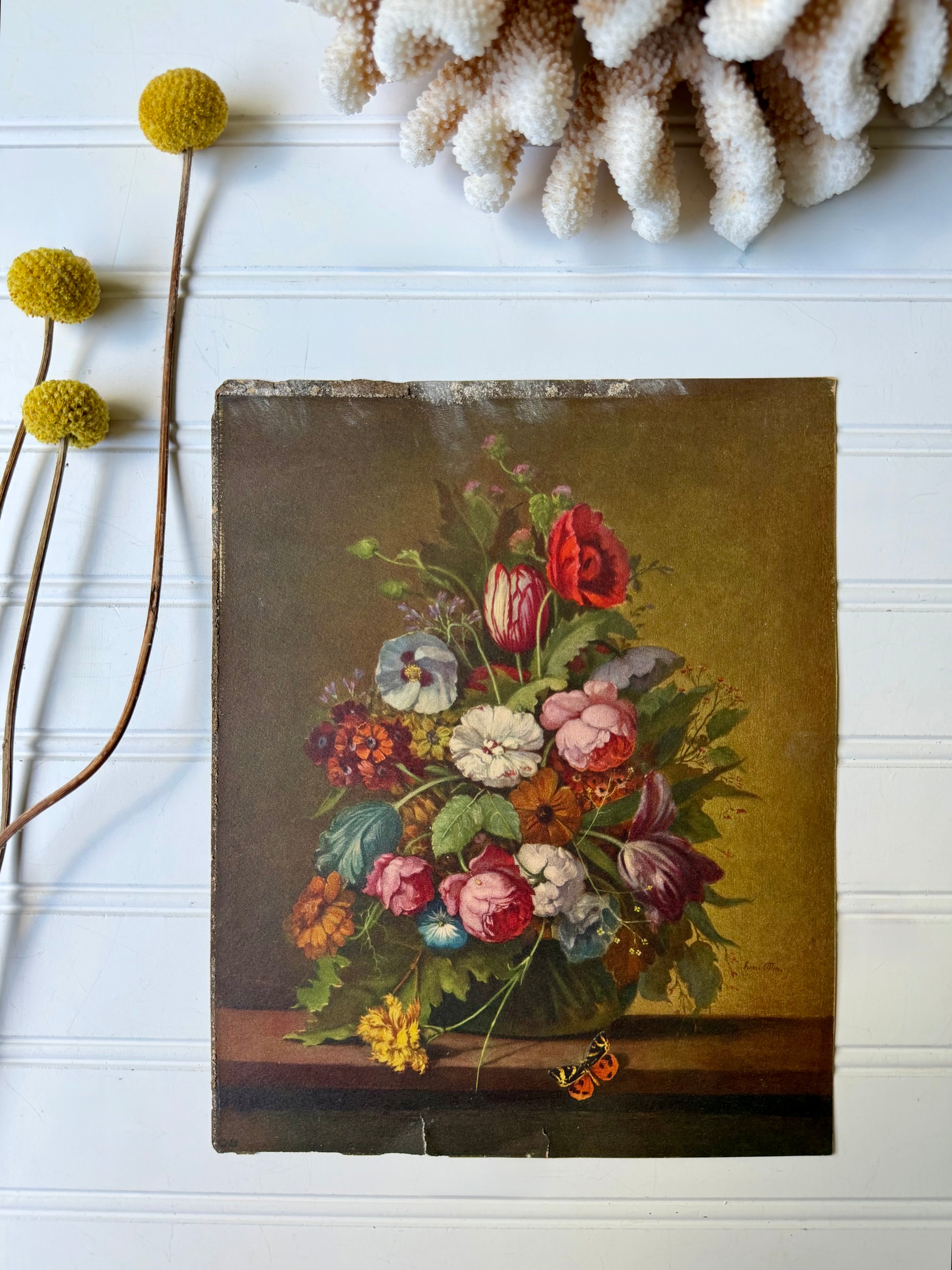 Moody Floral Print No. 1305 Printed in Switzerland