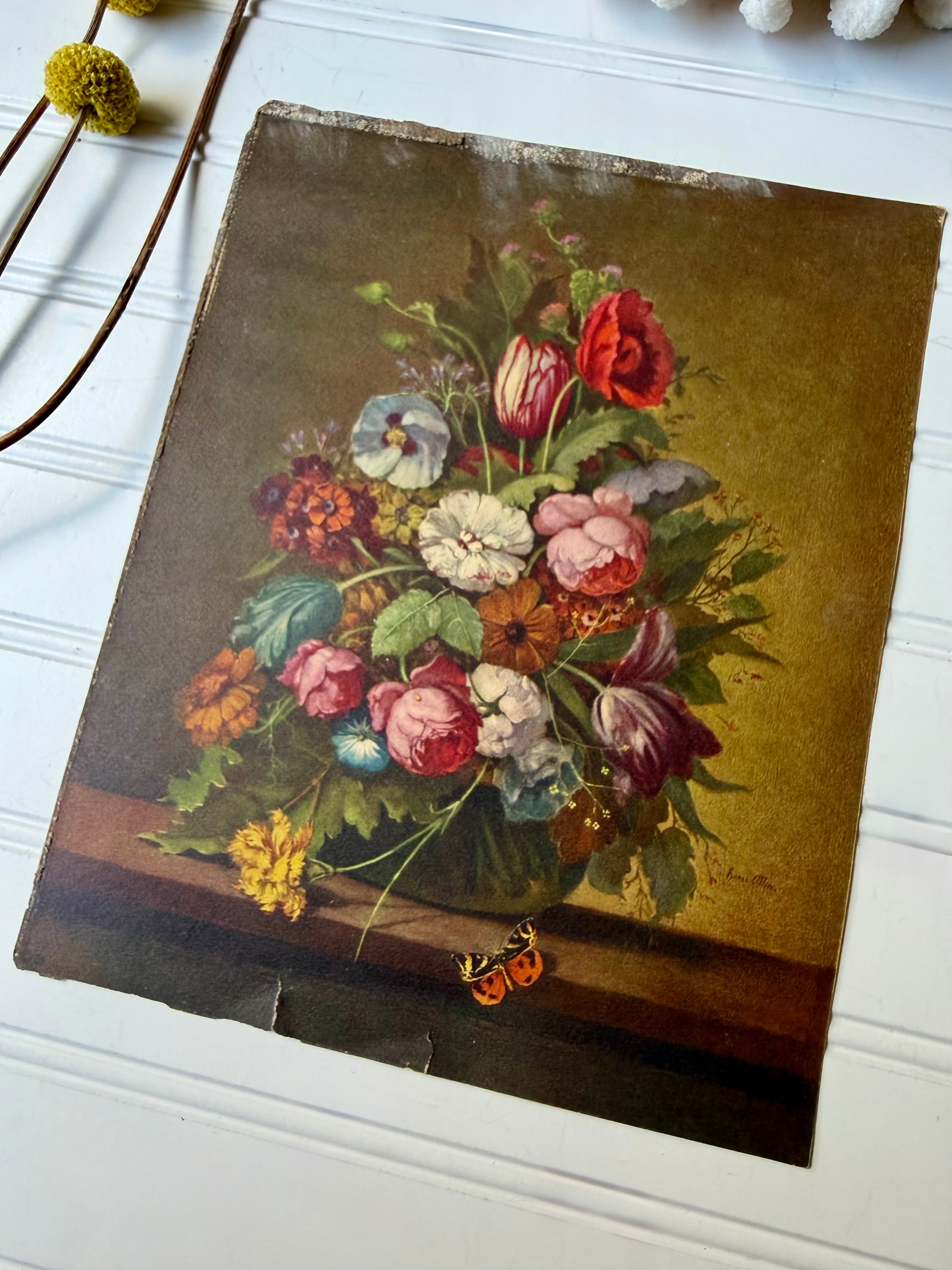 Moody Floral Print No. 1305 Printed in Switzerland