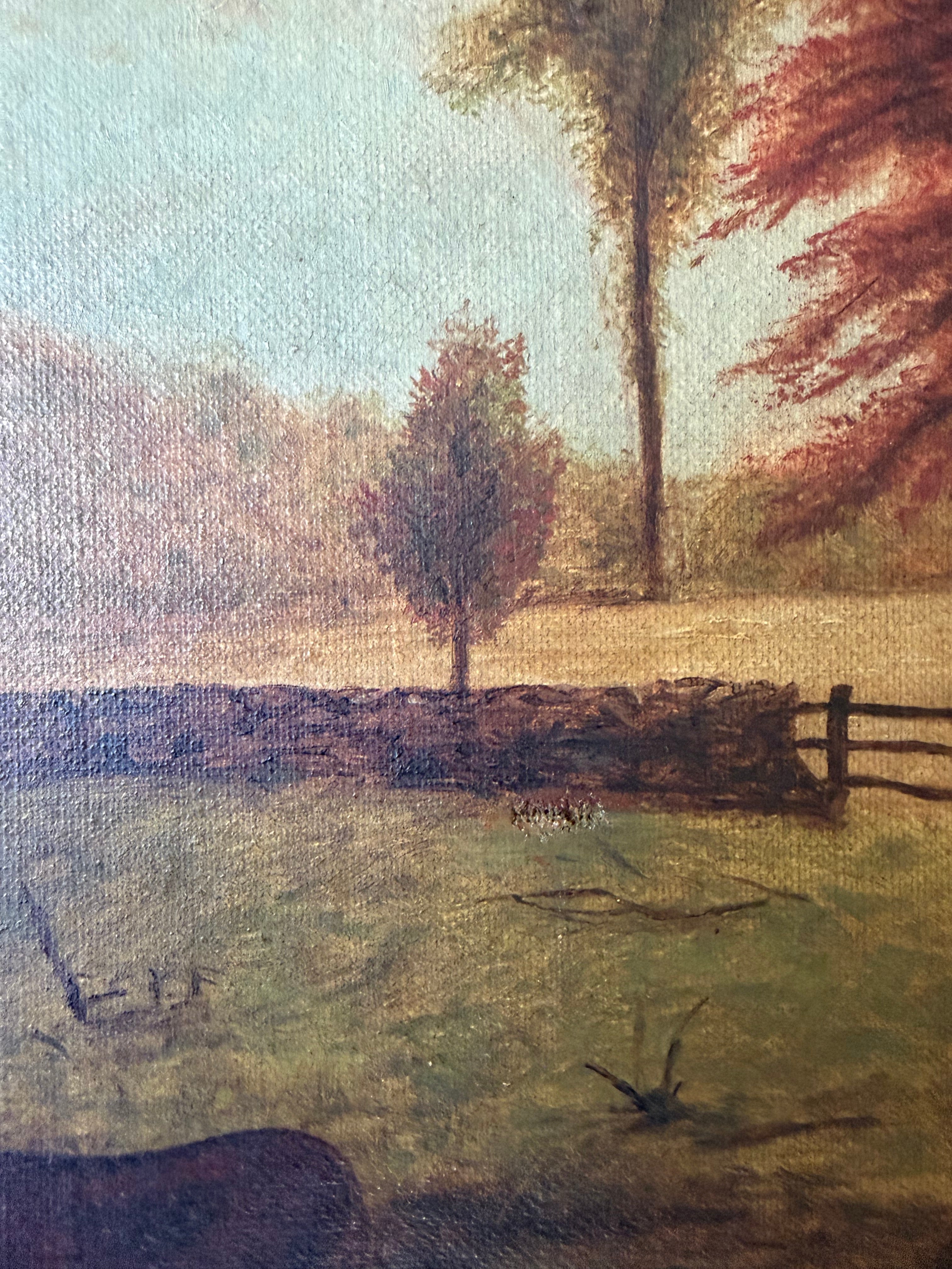 Antique Pastoral Painting