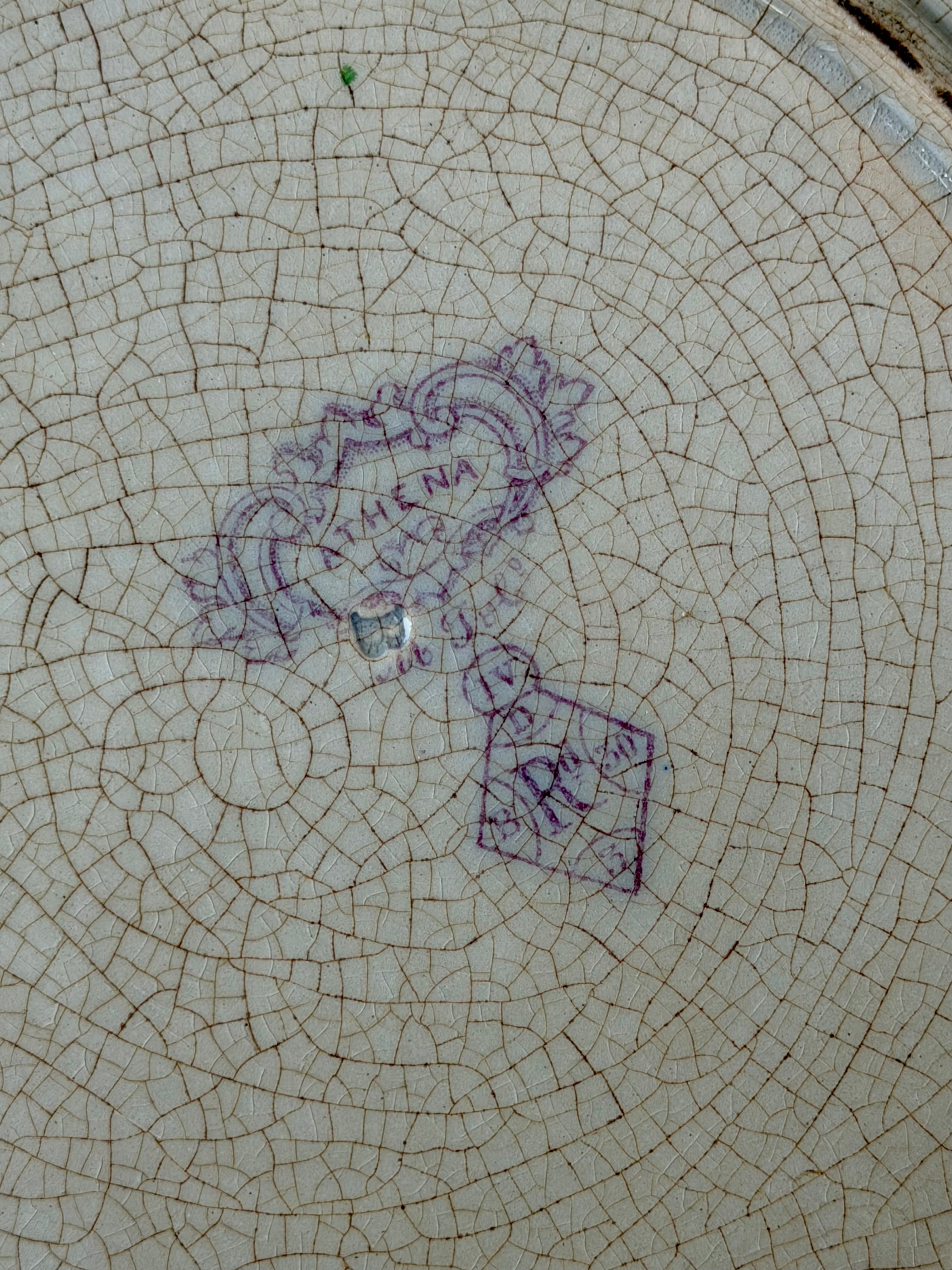 Antique Purple Transferware Plate (circa 1852)
