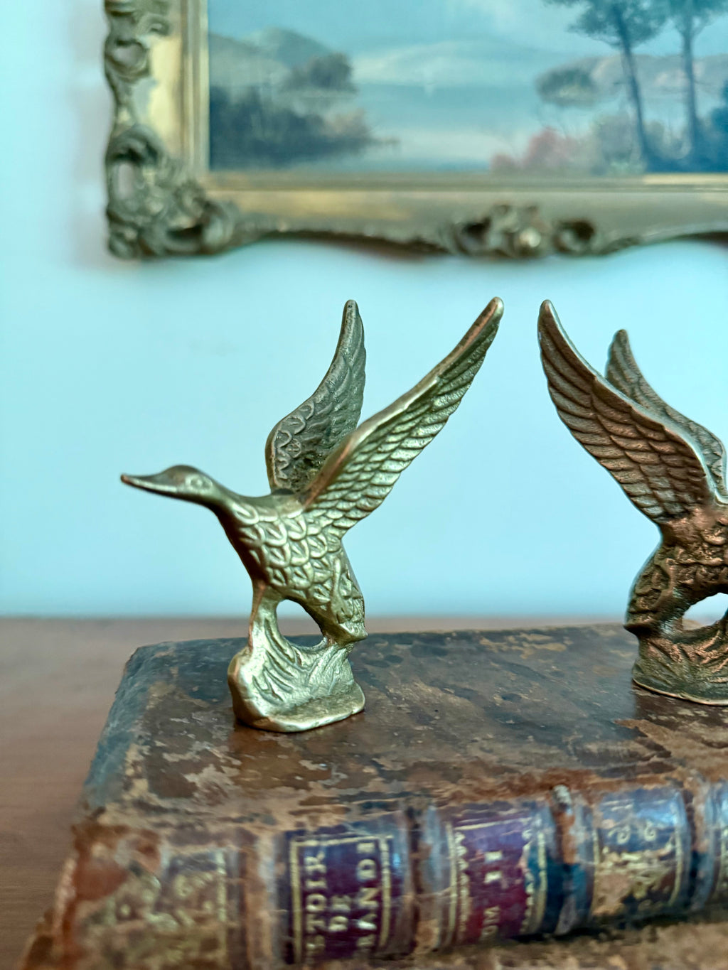 Brass Flying Duck Figurine (B)