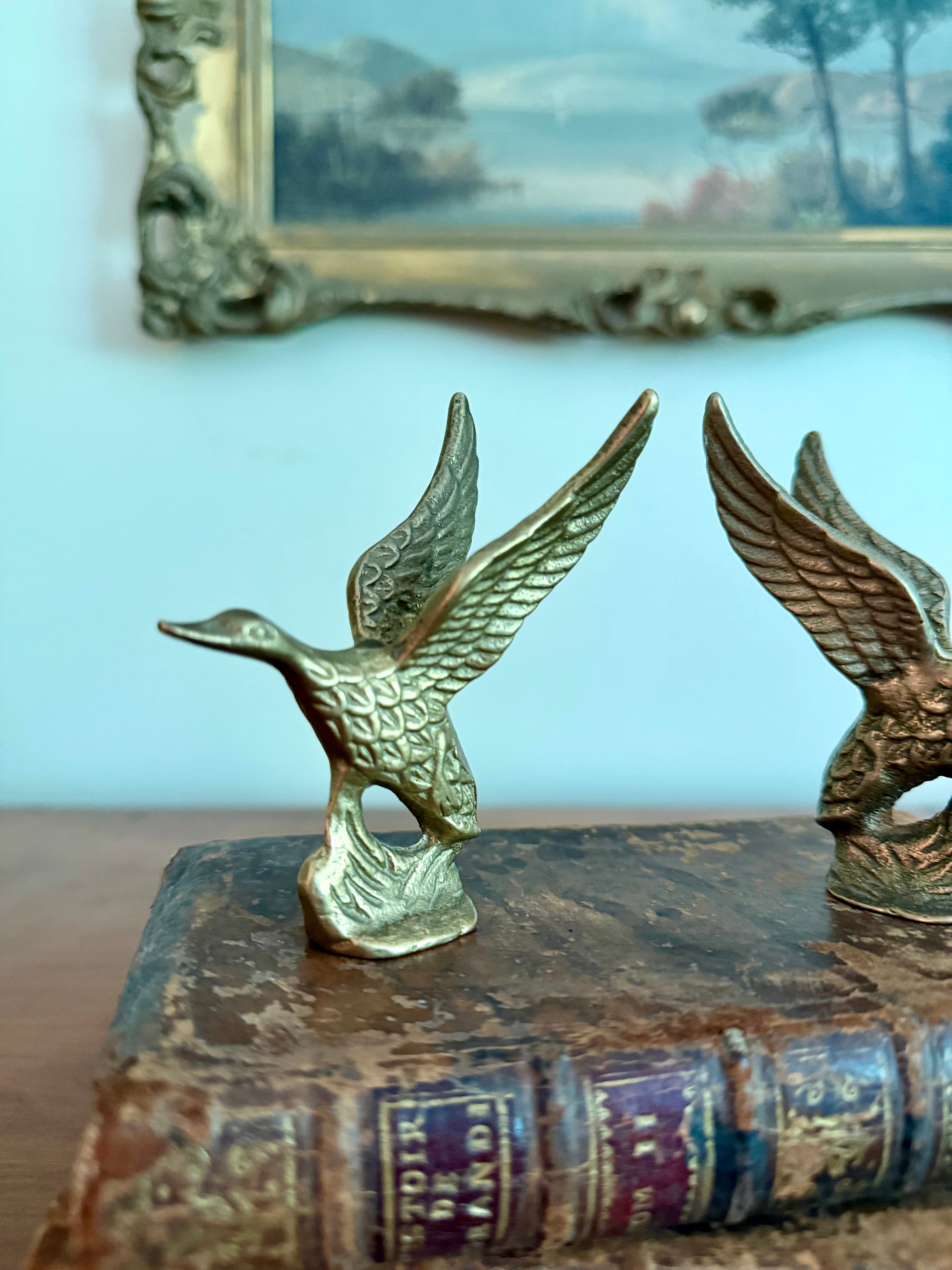 Brass Flying Duck Figurine (B)