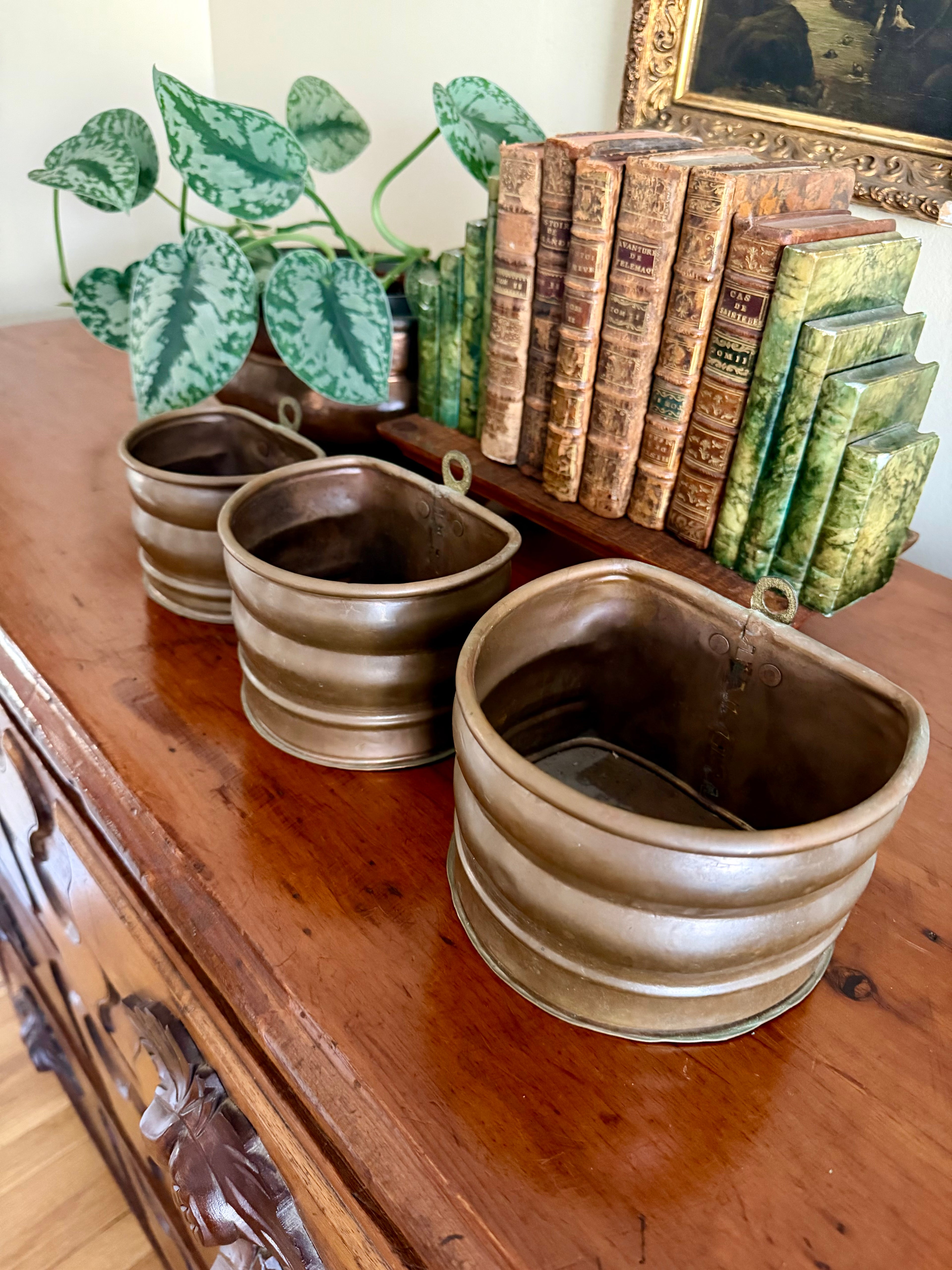 Set of 3 Nest Copper Wall Pockets