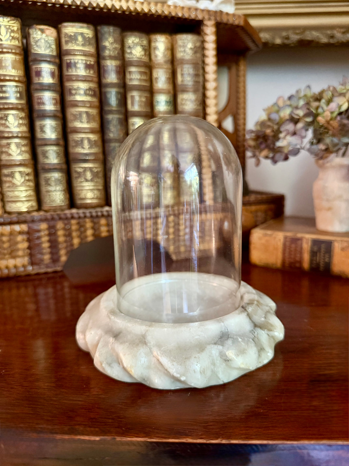 Small Cloche with Italian Alabaster Base