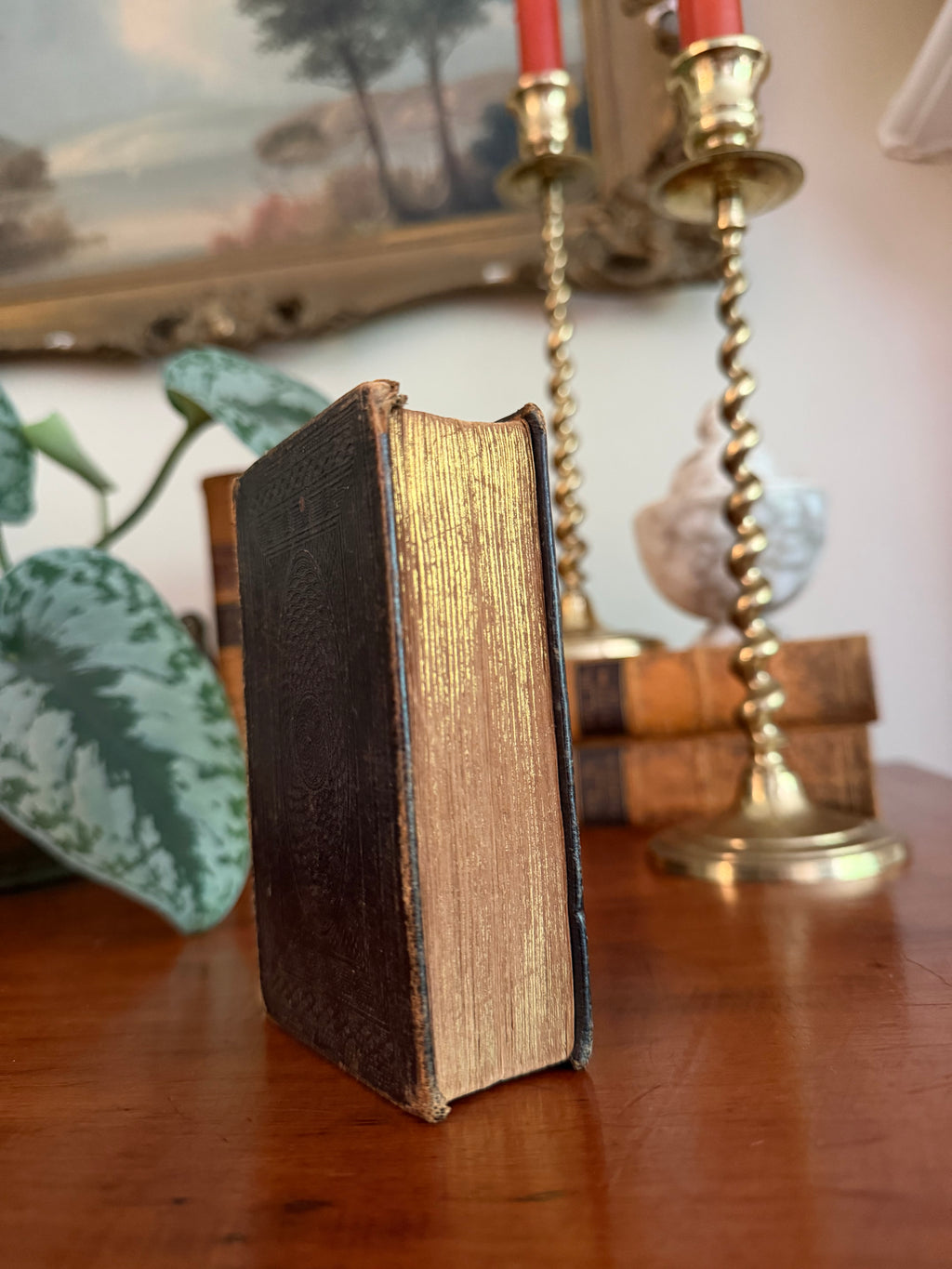 Pocket Size Antique Book: The Poetical Works of Mrs. Hemans (1845)