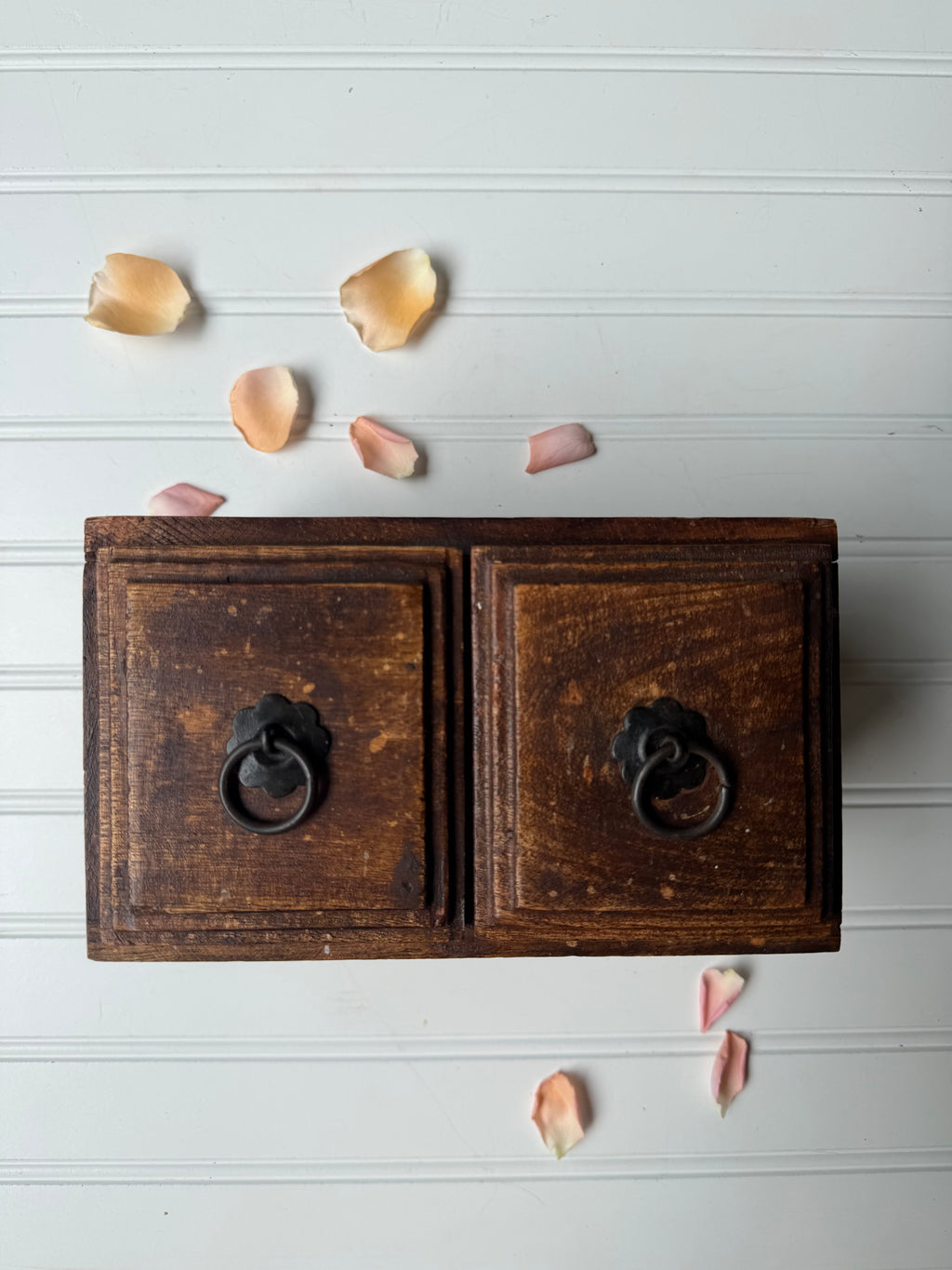2 Drawer Wooden Storage Box