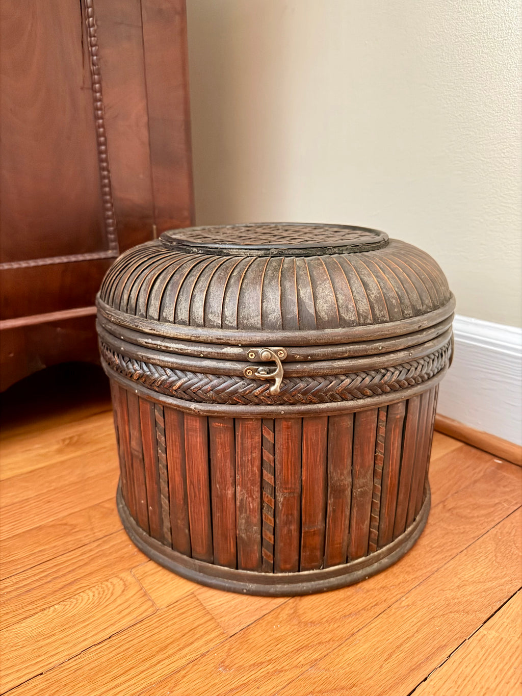 Large Vintage Bamboo Basket