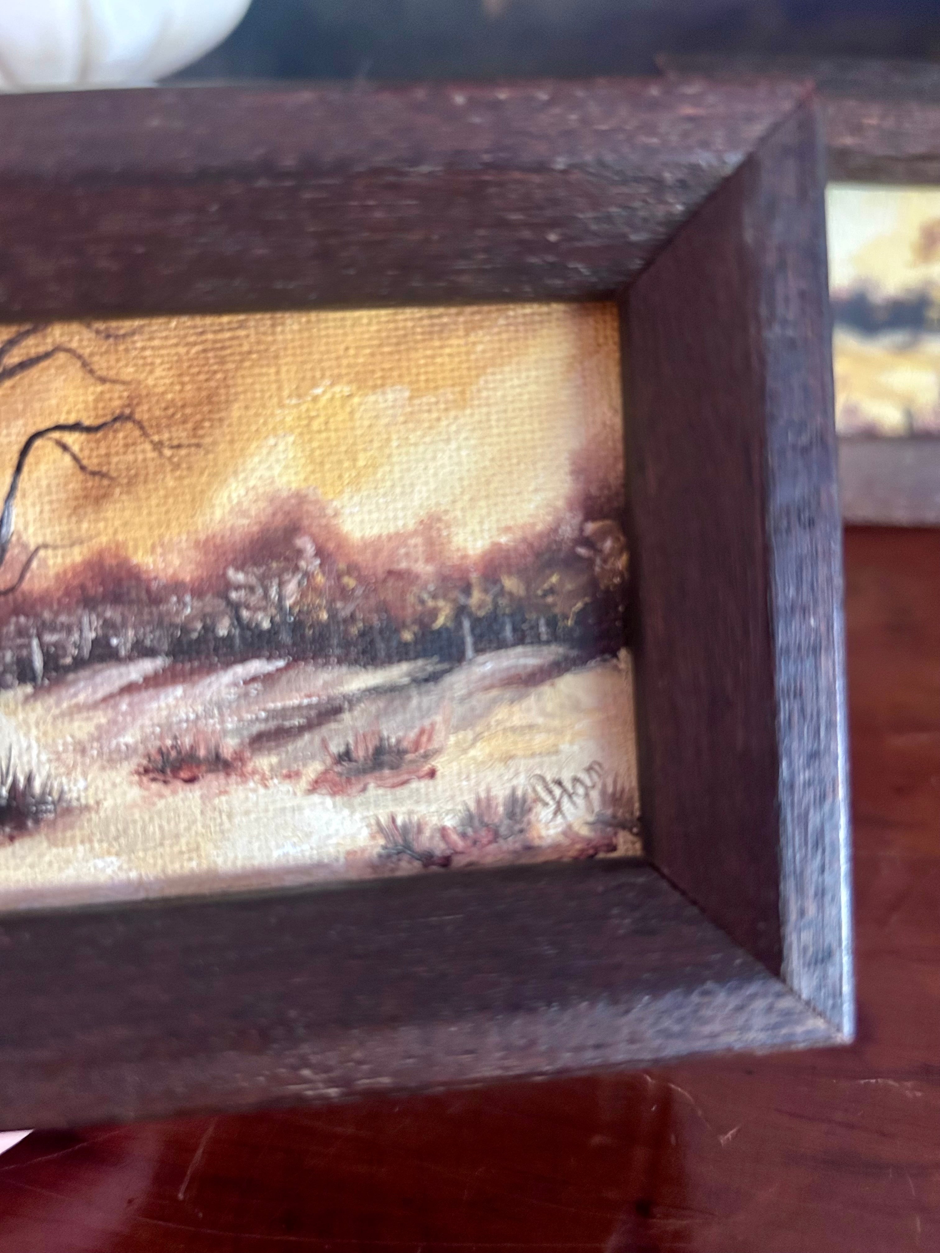 Set of two Small Landscape Paintings