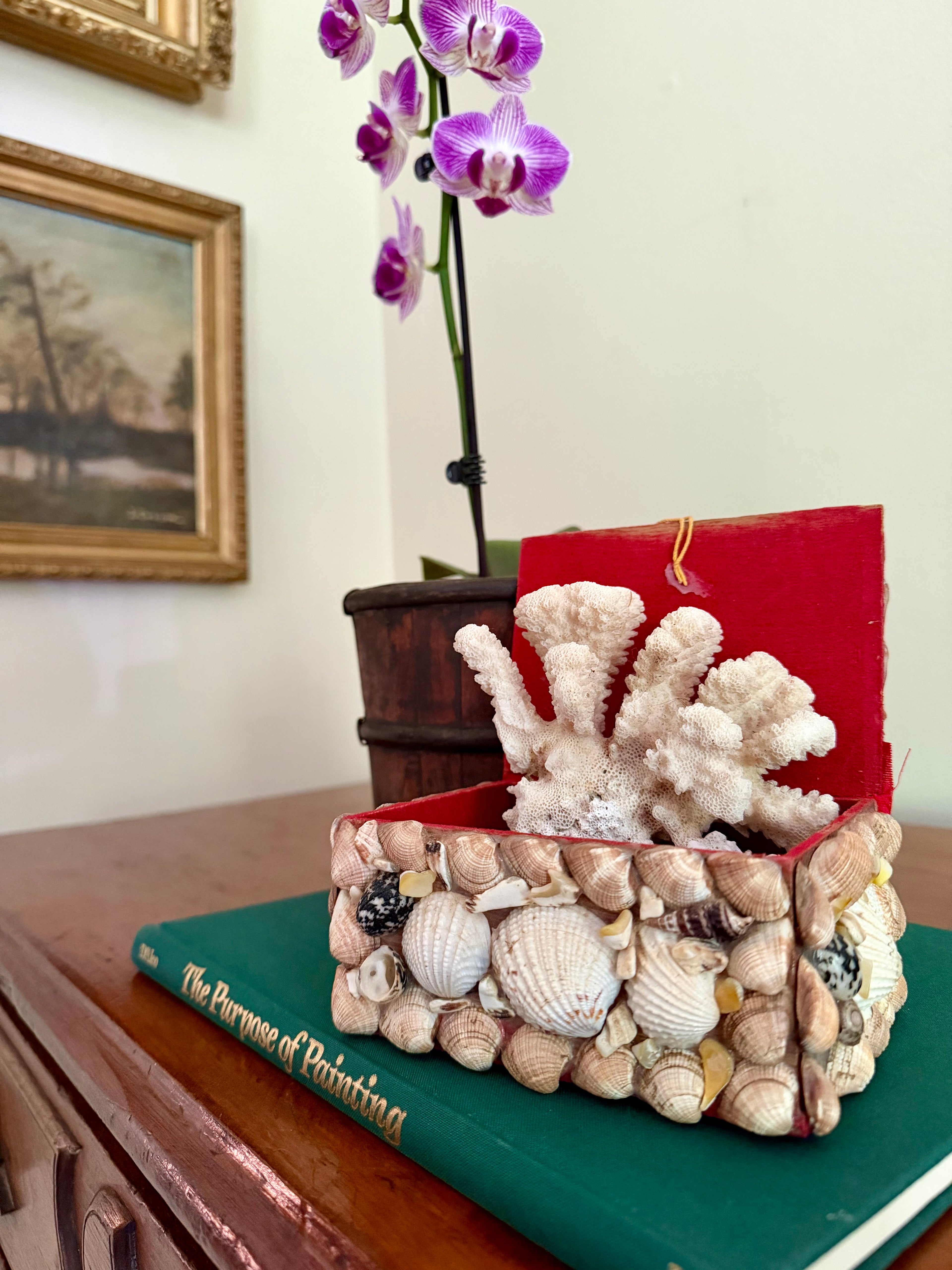 Small Vintage Shell Box