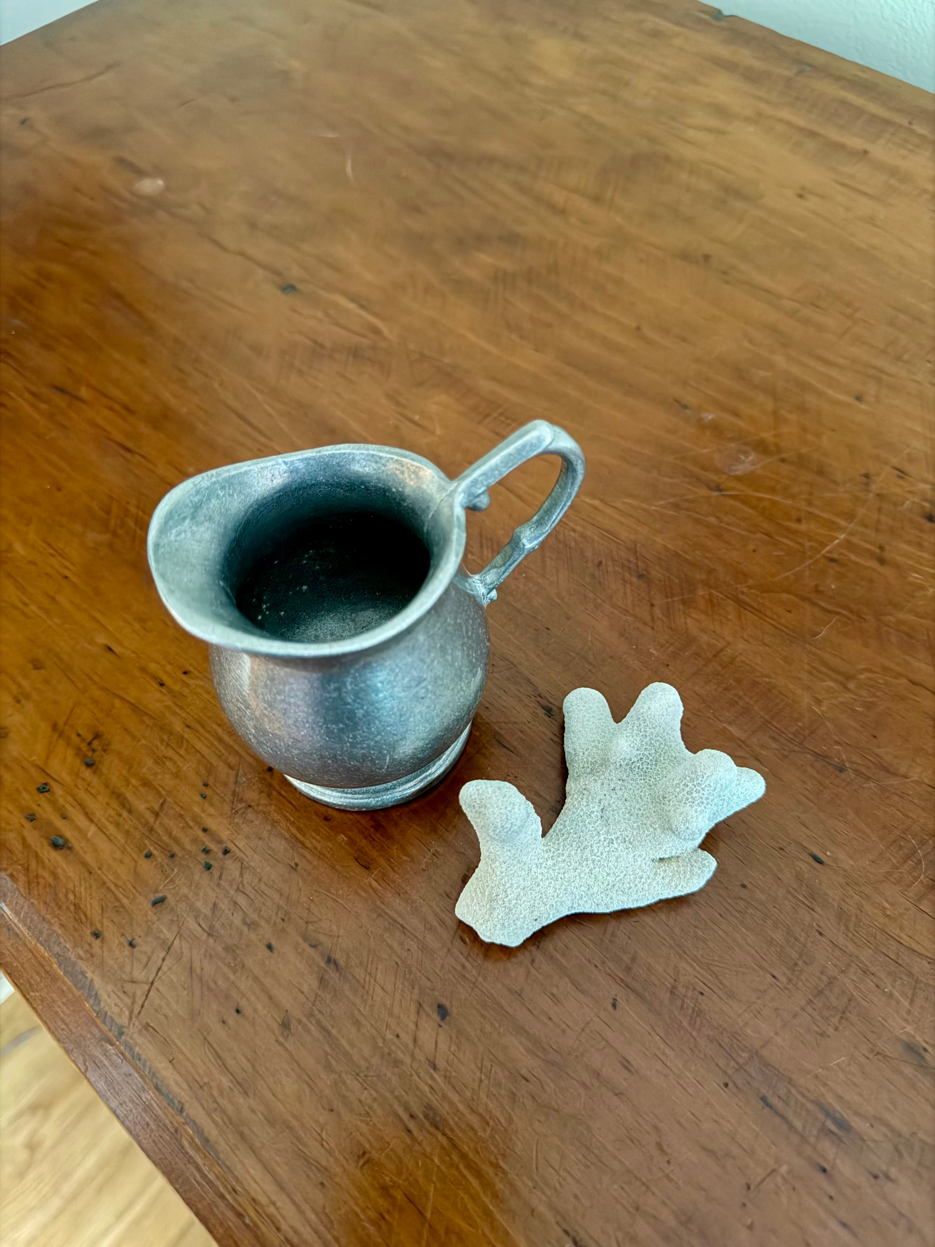 Pewter Vessel and Coral
