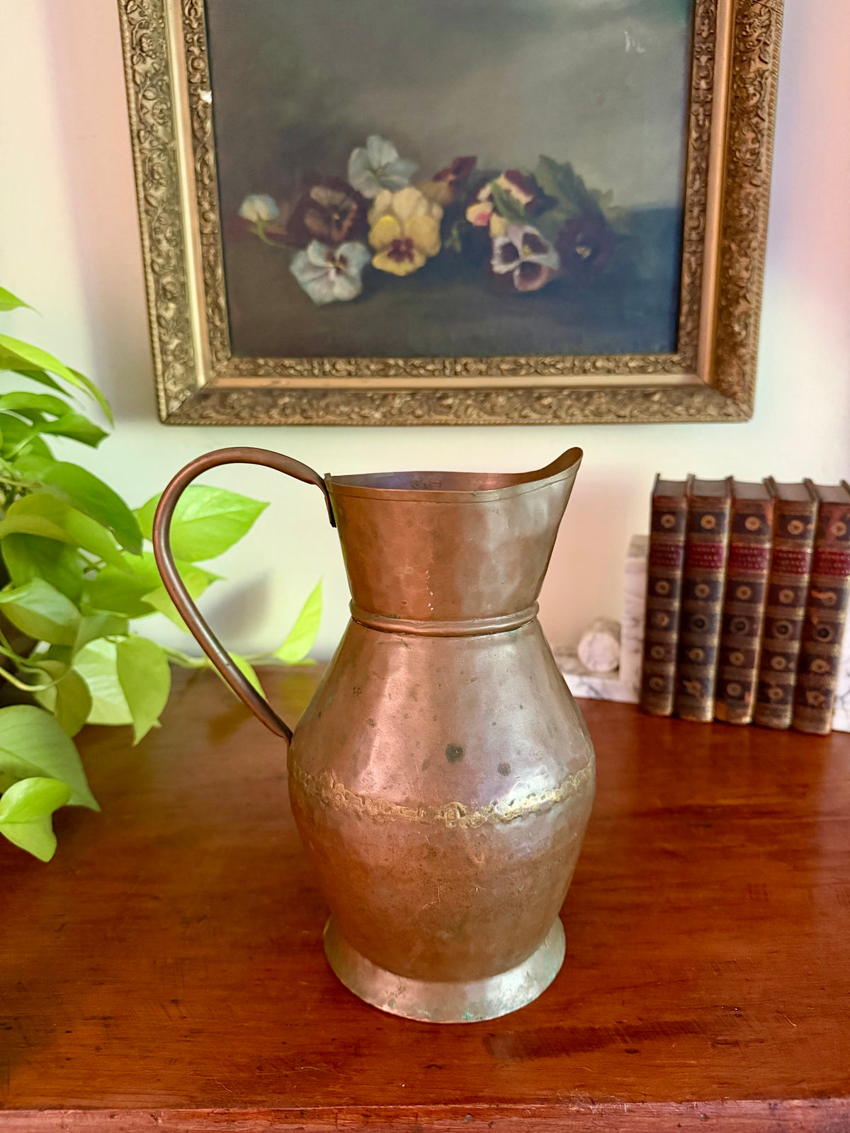 Vintage Hand-Hammered Copper Pitcher