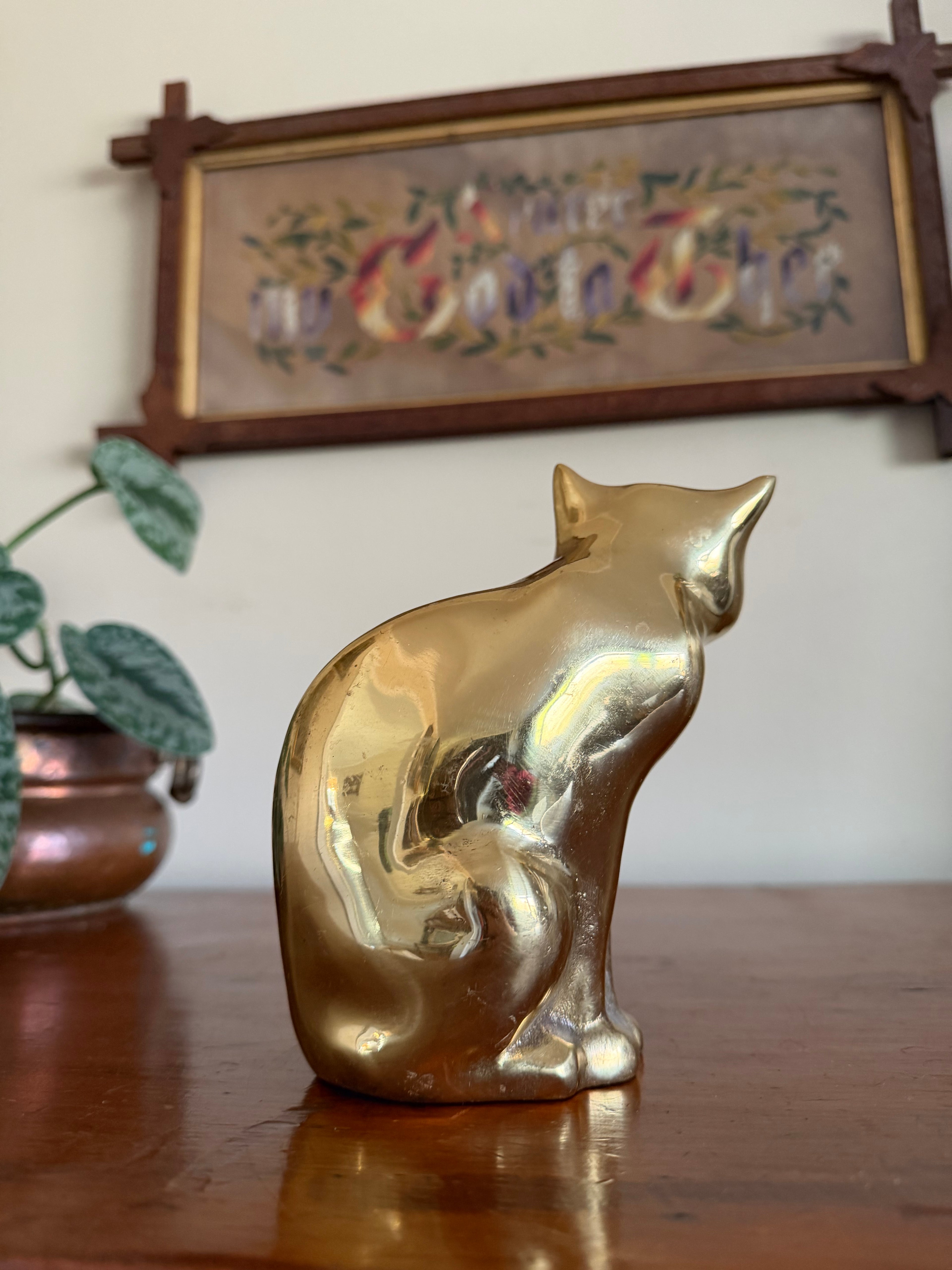 Solid Brass Cat