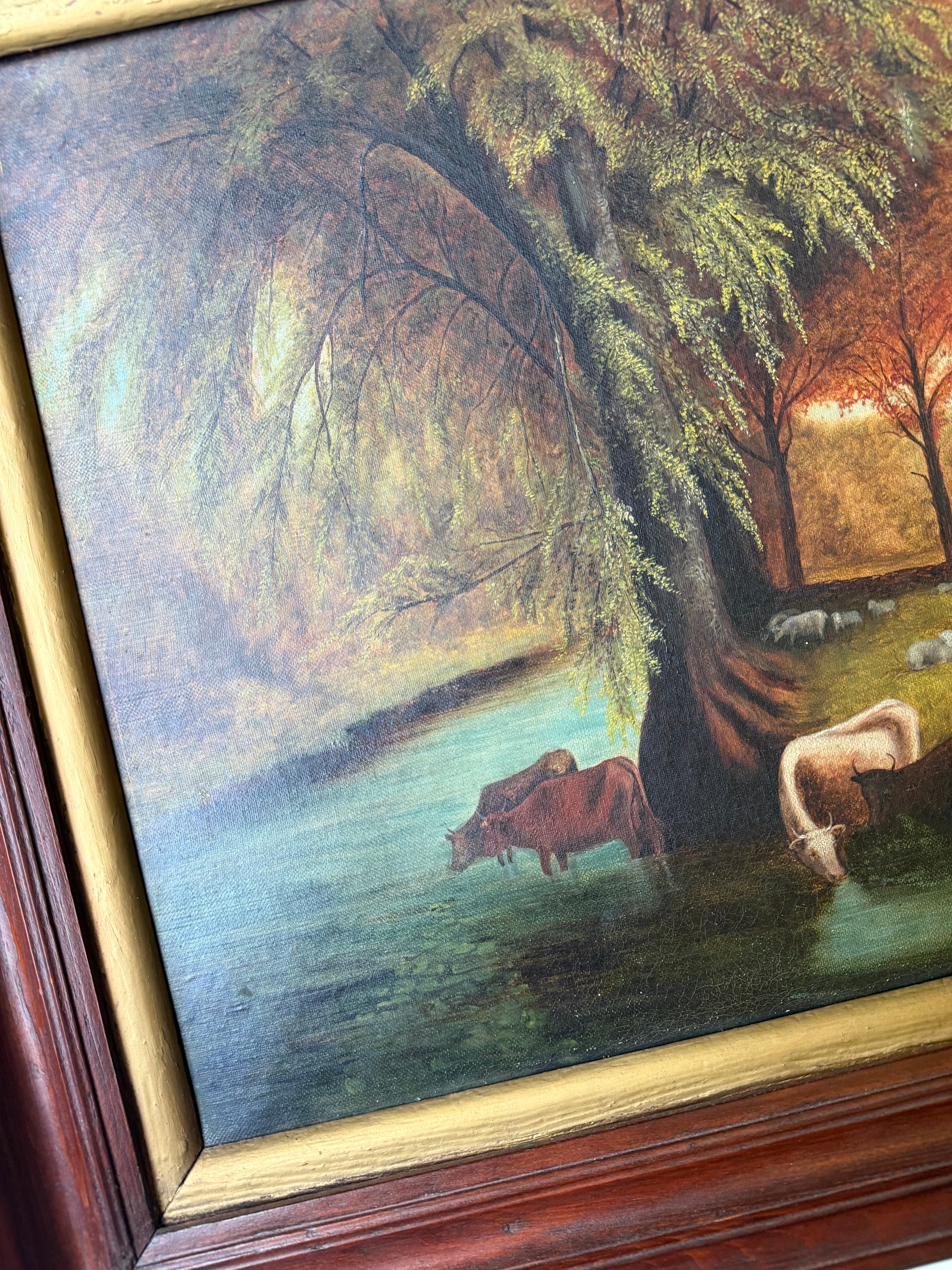 Antique Pastoral Painting