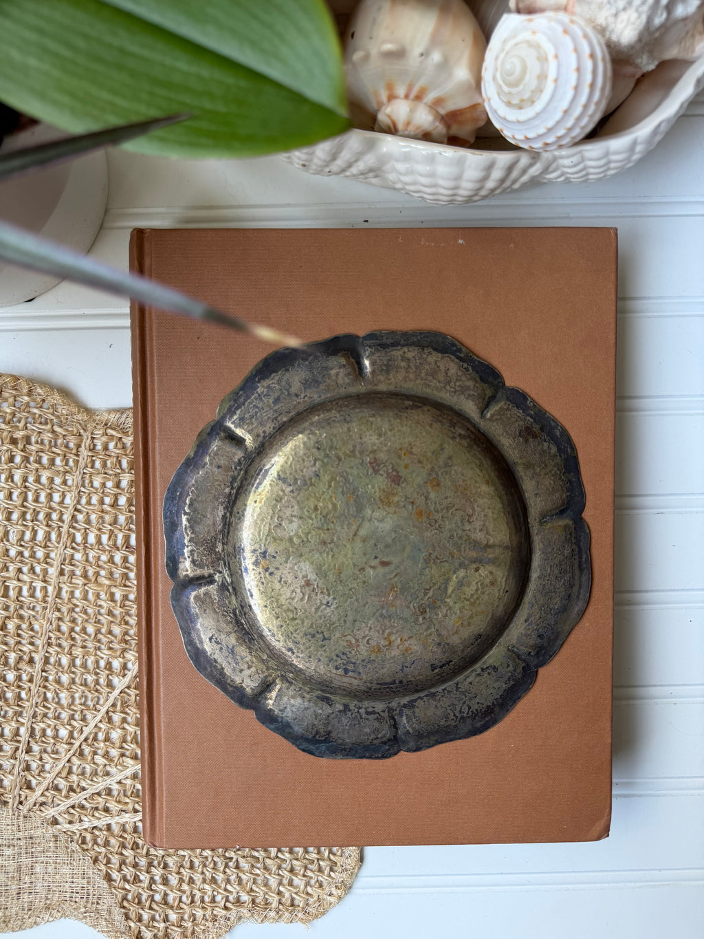 Vintage Hammered Metal Tray or Dish