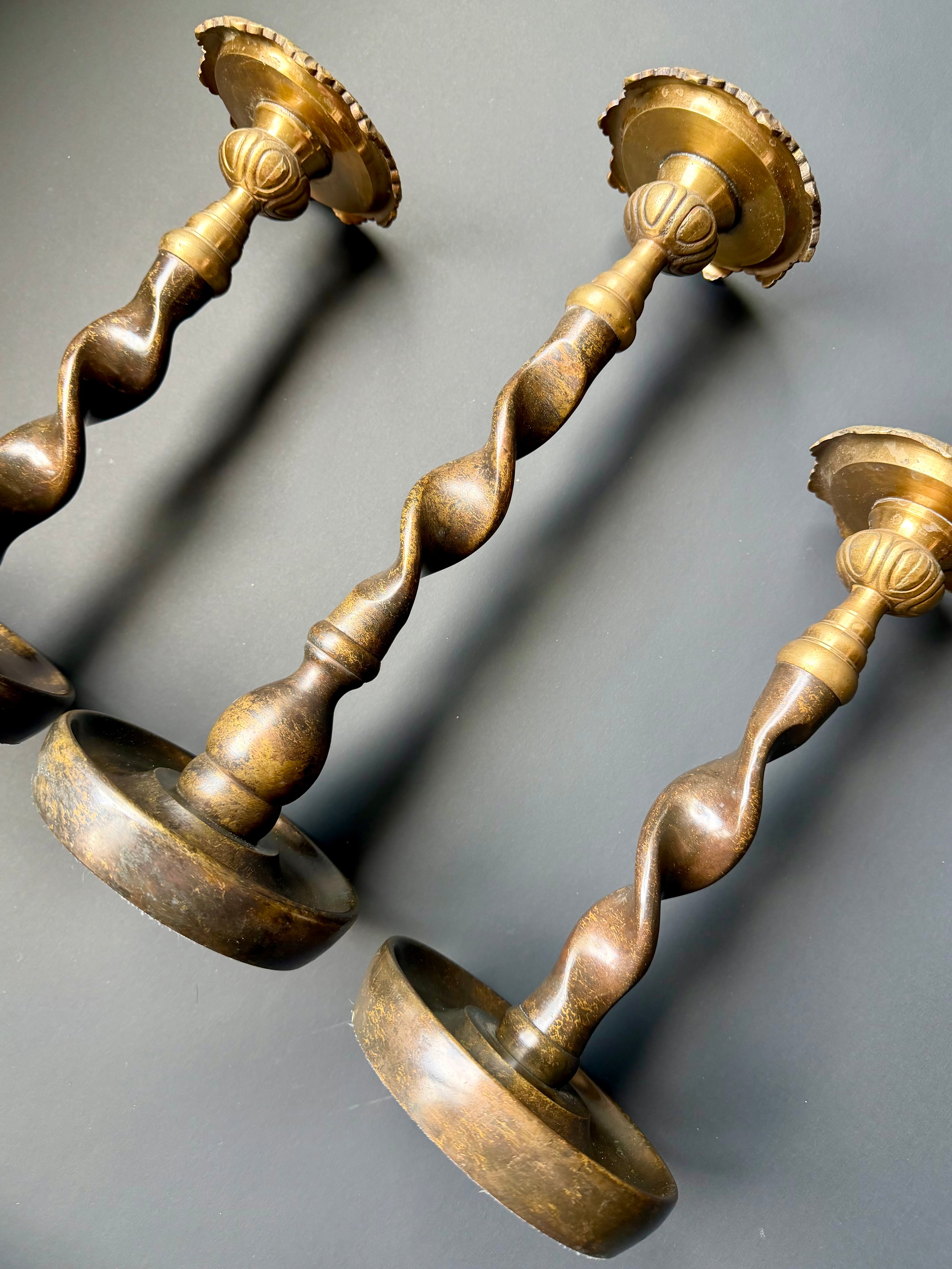Twist Style Candle Holders (set of 3)