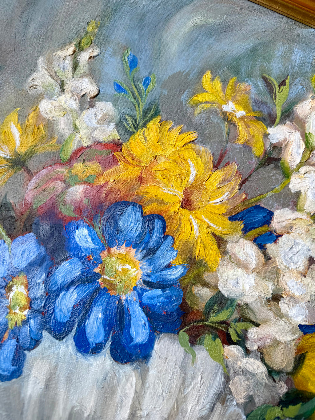 Vintage Floral On Canvas